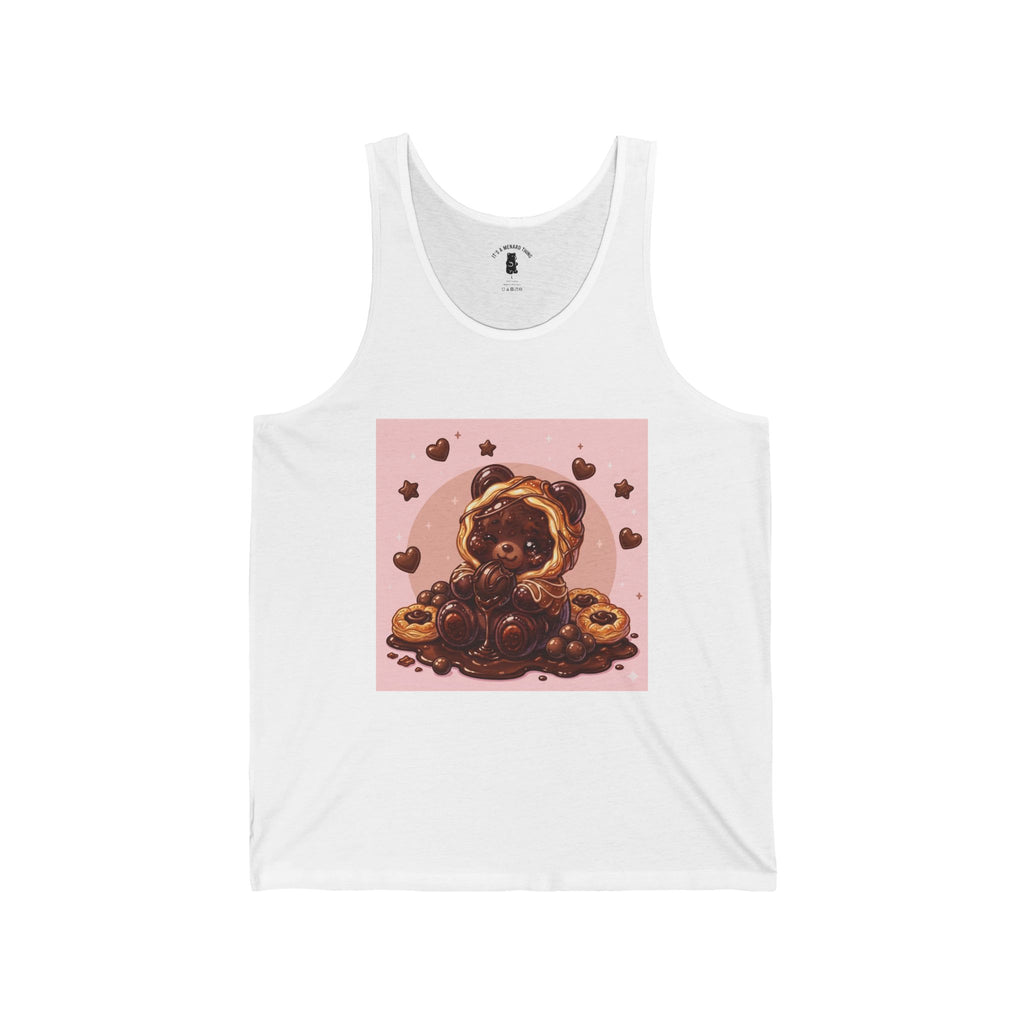 Chocolate Danish, Special Puff Pastry Gooey Gummy Bear — Cute Graphic Tank Top