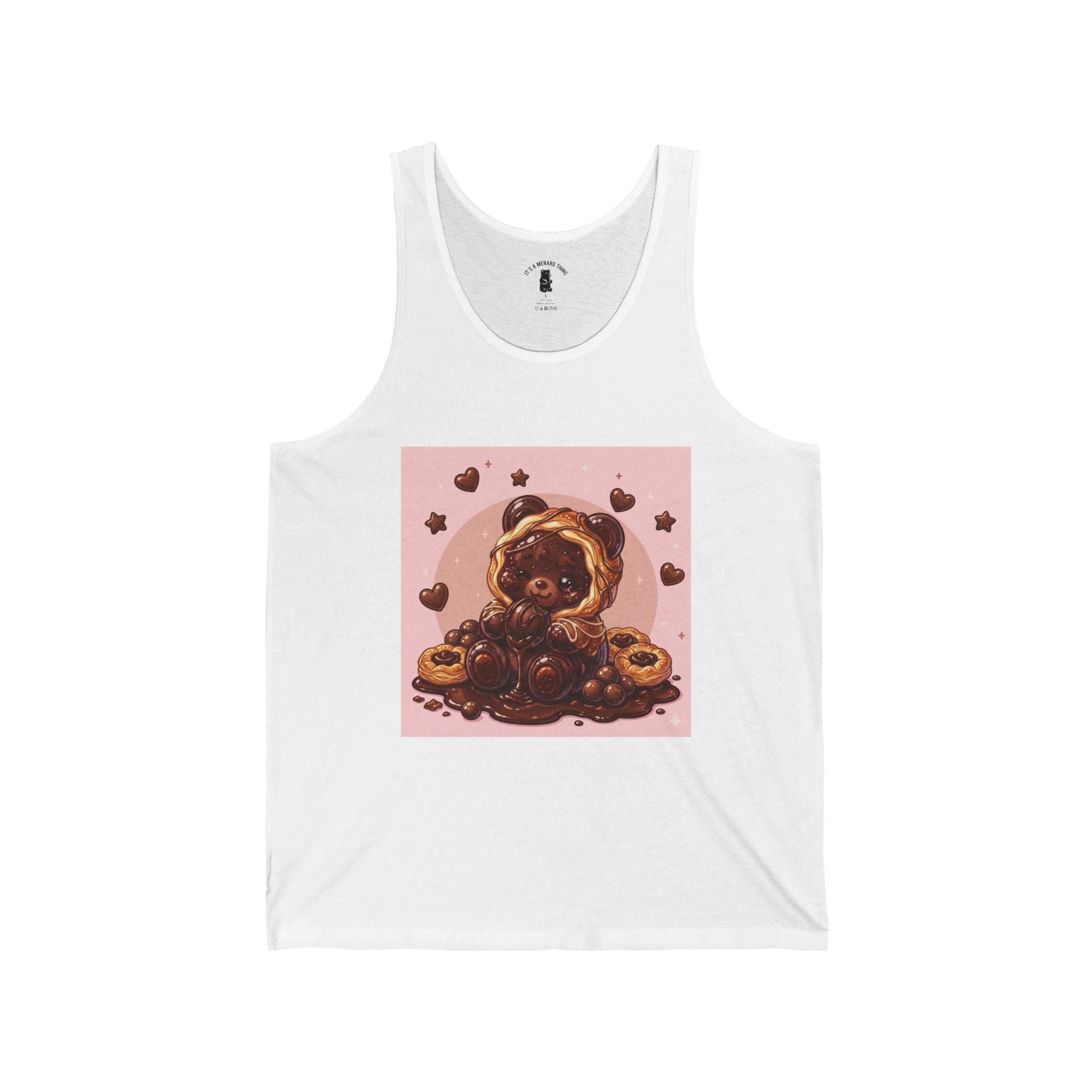 Chocolate Danish, Special Puff Pastry Gooey Gummy Bear — Cute Graphic Tank Top