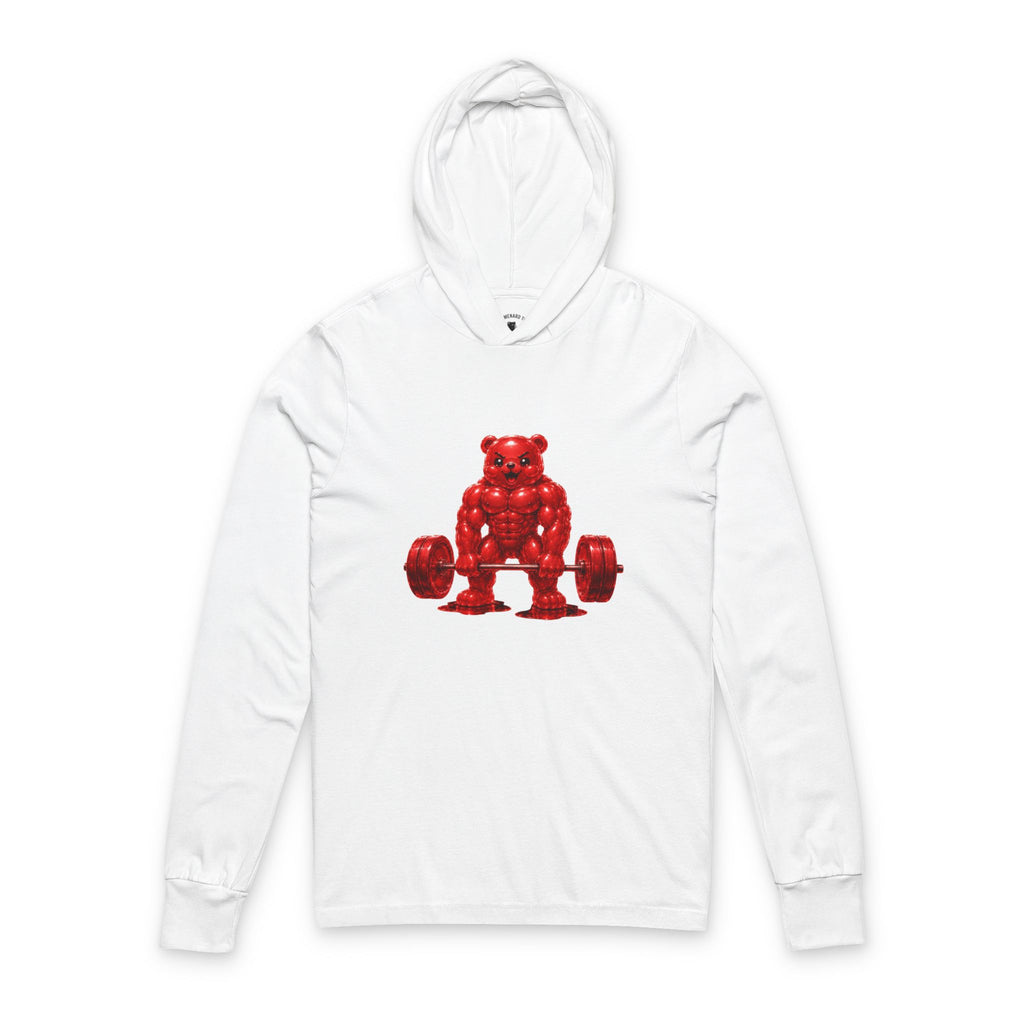Weightlifting, Crimson Oozy Buff Bear Gummy Gym Special Addition- Adult Graphic Sweatshirt