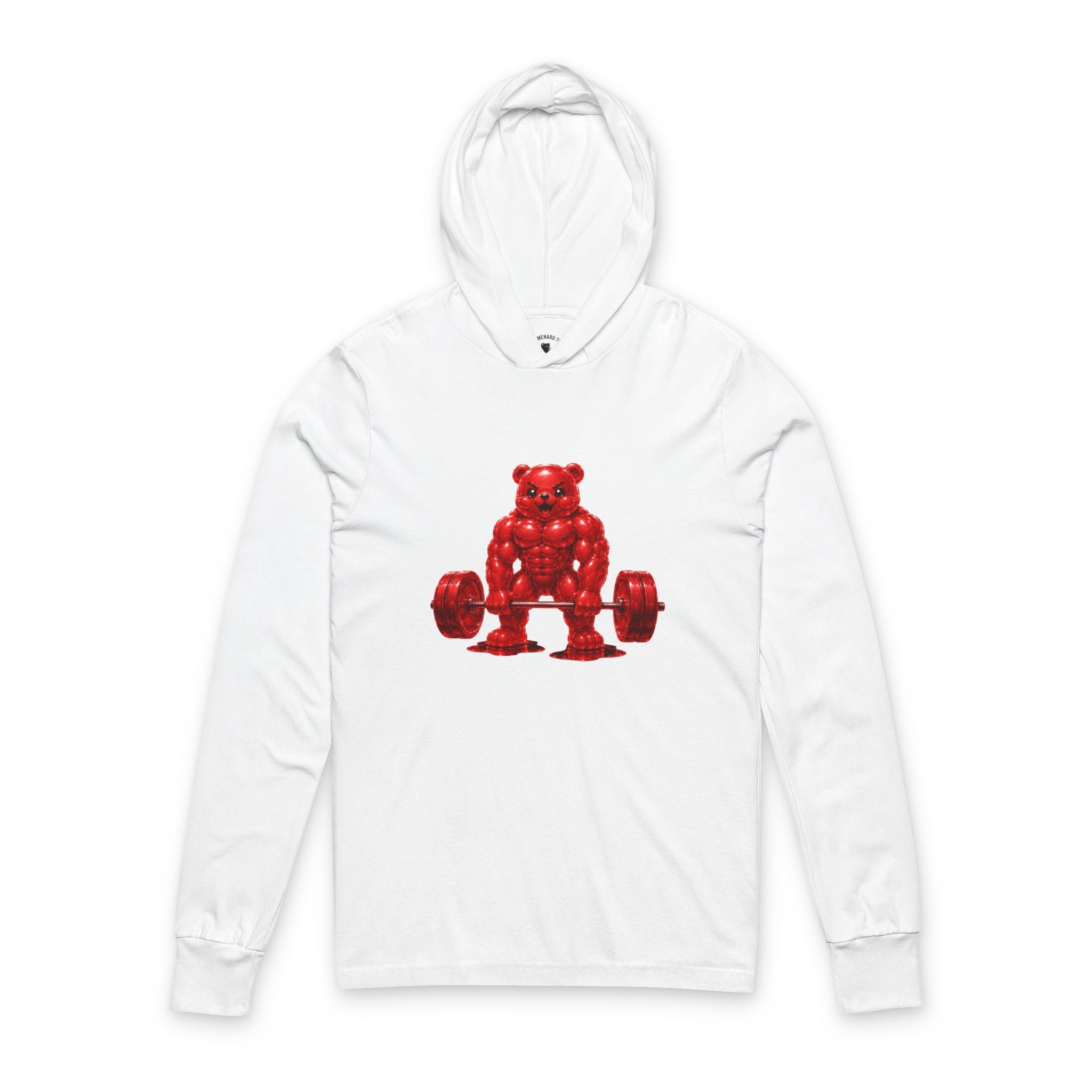 Weightlifting, Crimson Oozy Buff Bear Gummy Gym Special Addition- Adult Graphic Sweatshirt