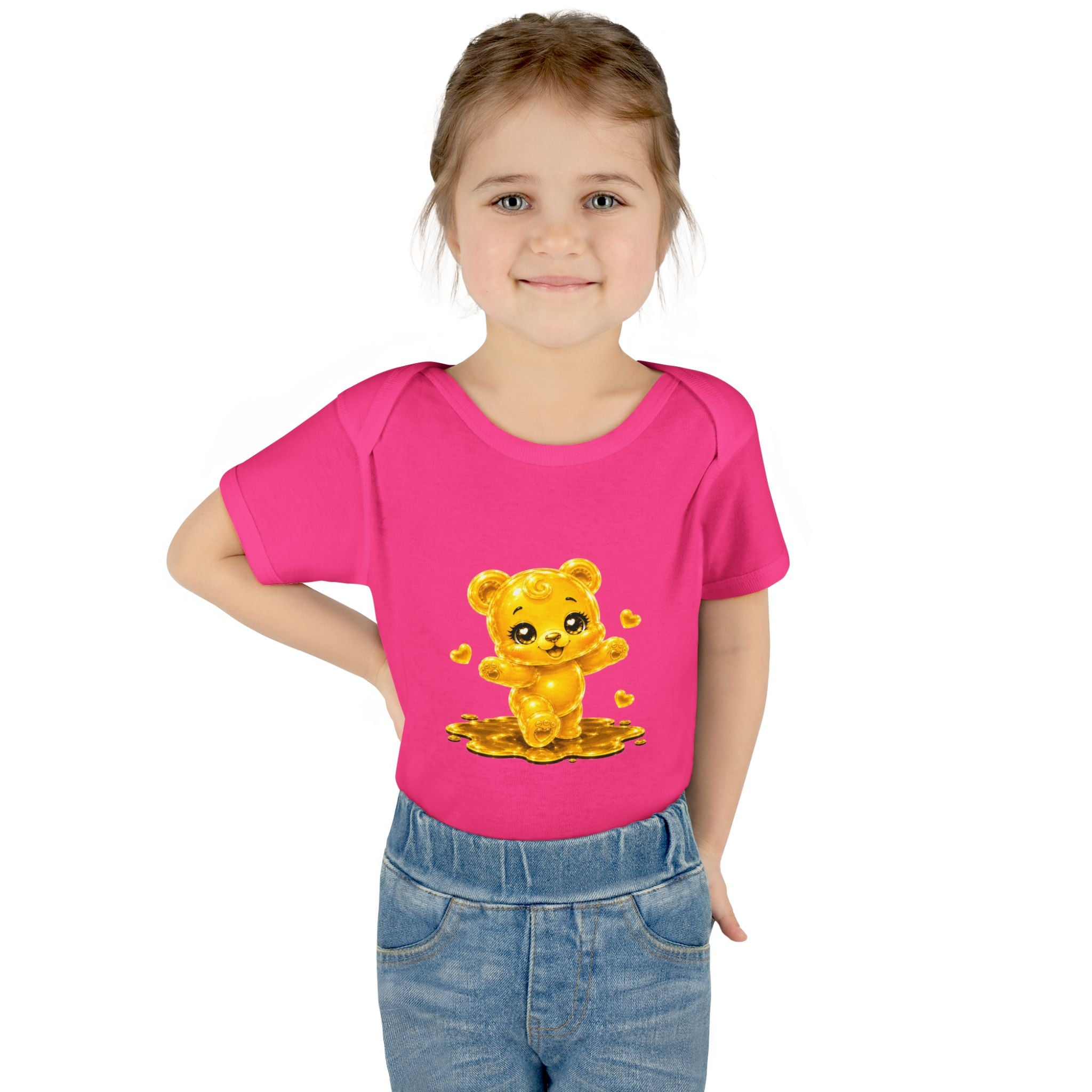 Baby Golden Oozy Gummy Bears First Steps, Cutie Addition- Graphic Onesie