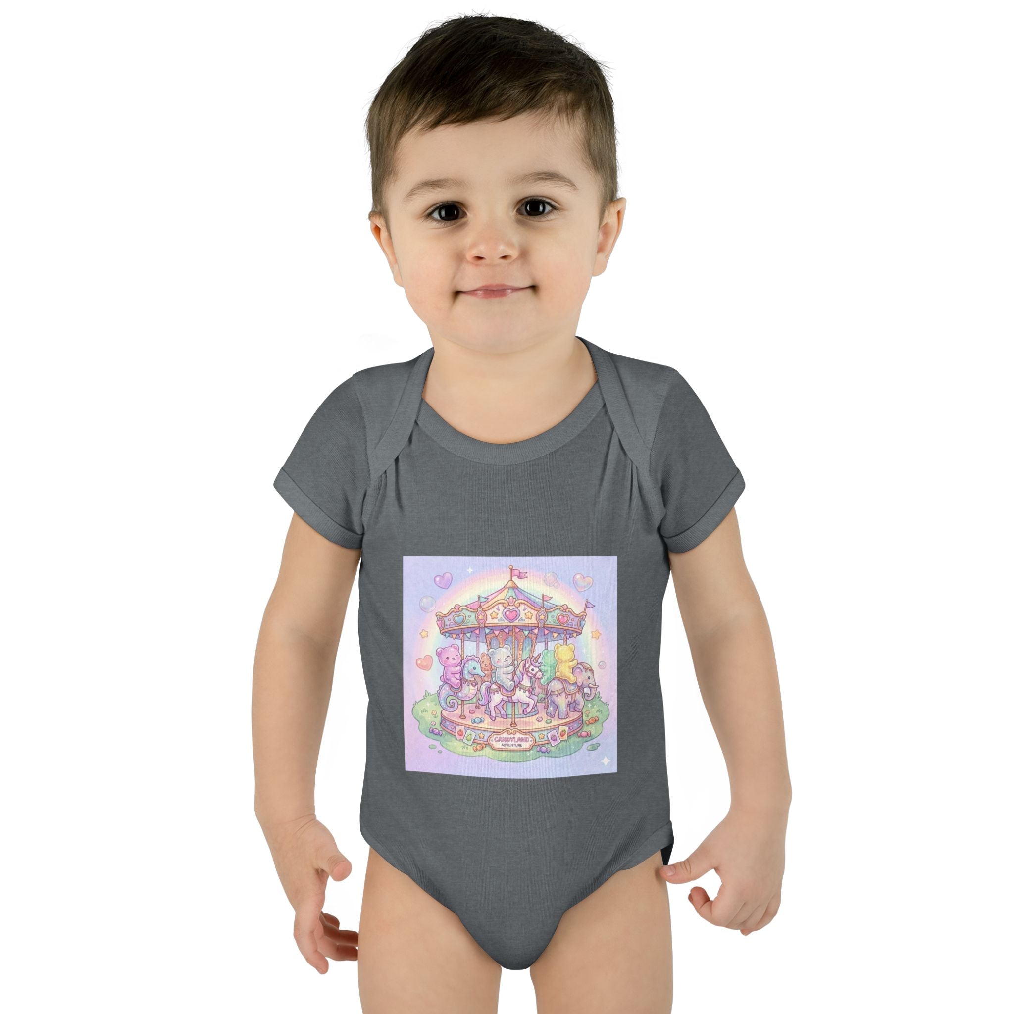 Gooey Gummies Carousel: Pastel Baby Bodysuit