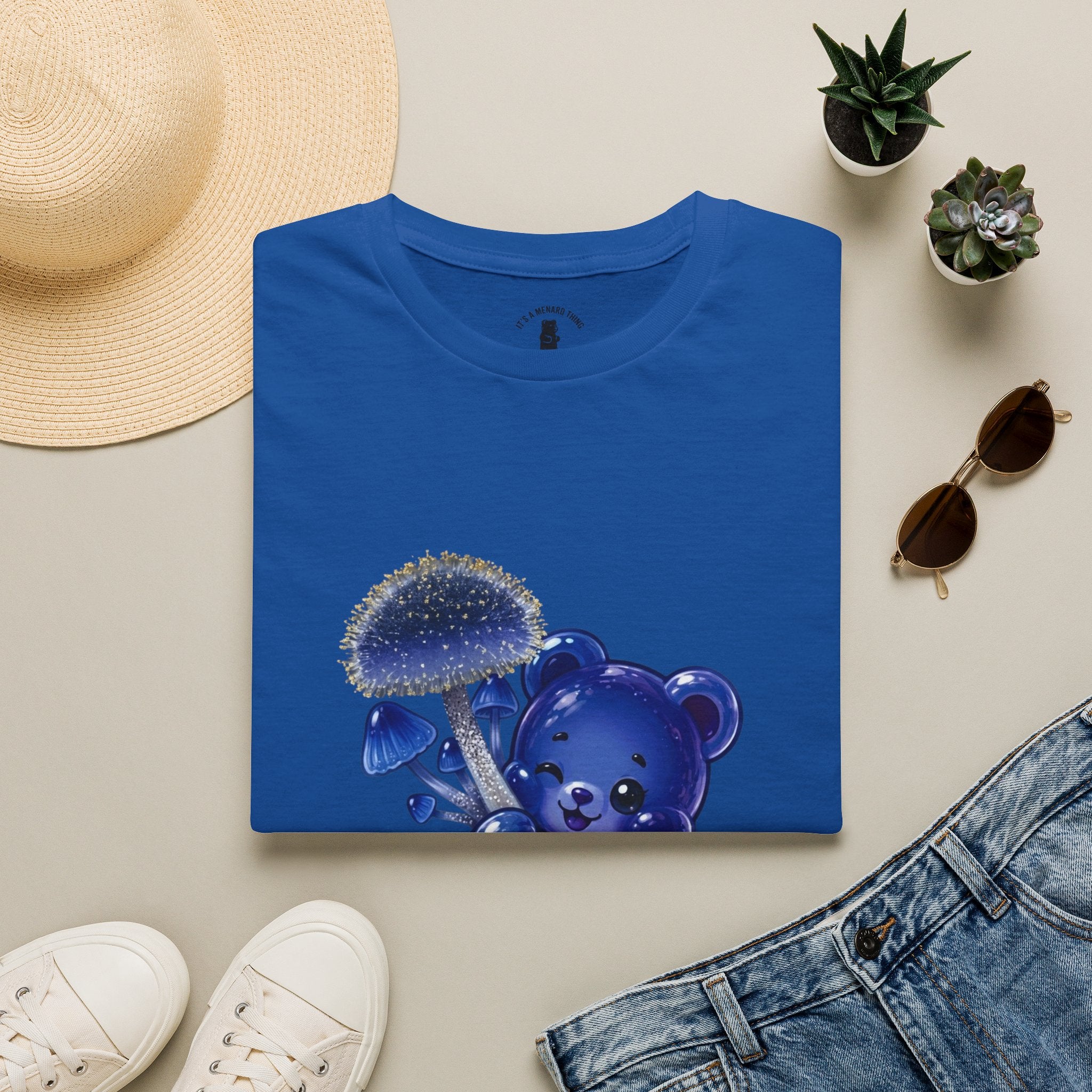 Special Small Blue Mushroom, Oozy Bears Gummy Friend- Graphic Shirt