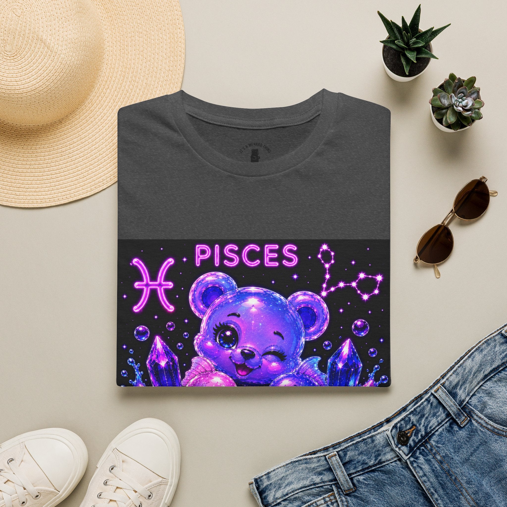 Pisces Zodiac Astrology Oozy Bear Friend Special Addition- Graphic Shirt
