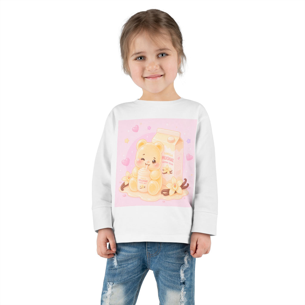 Vanilla Milkshake Oozy Bear Friend- Graphic Long Sleeve Shirt