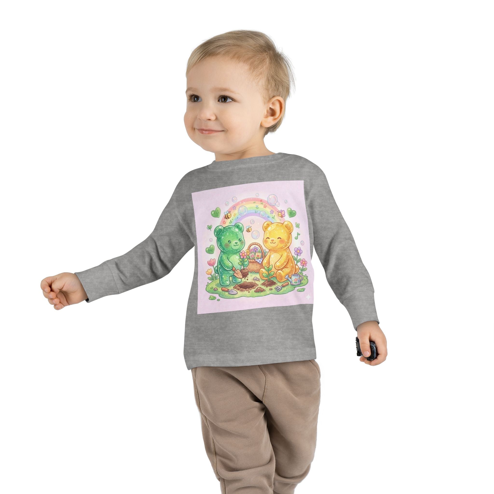 Let's Build a Garden, Oozy Bear Friends Gummy Duo- Graphic Long Sleeve Shirt