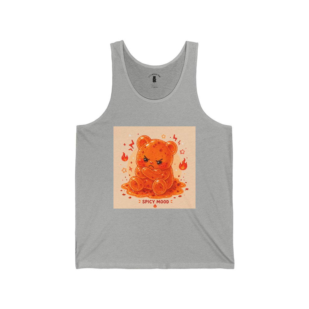 Spicy Mood Orange Pepper flaked Gooey Gummy Bear - Kawaii Graphic Tank Top