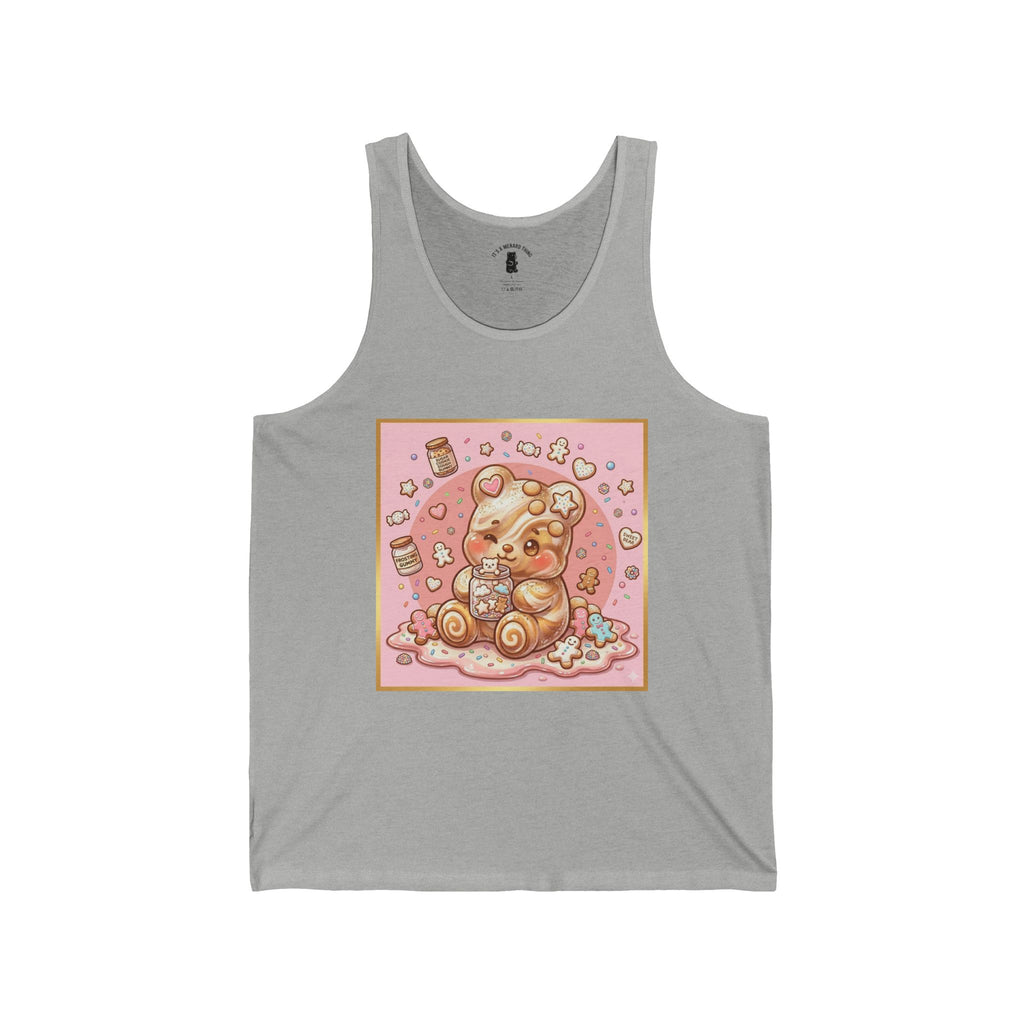 Frosted Sugar Cookie, Gooey Gummy Bear Friend — Cute Graphic Tank Top