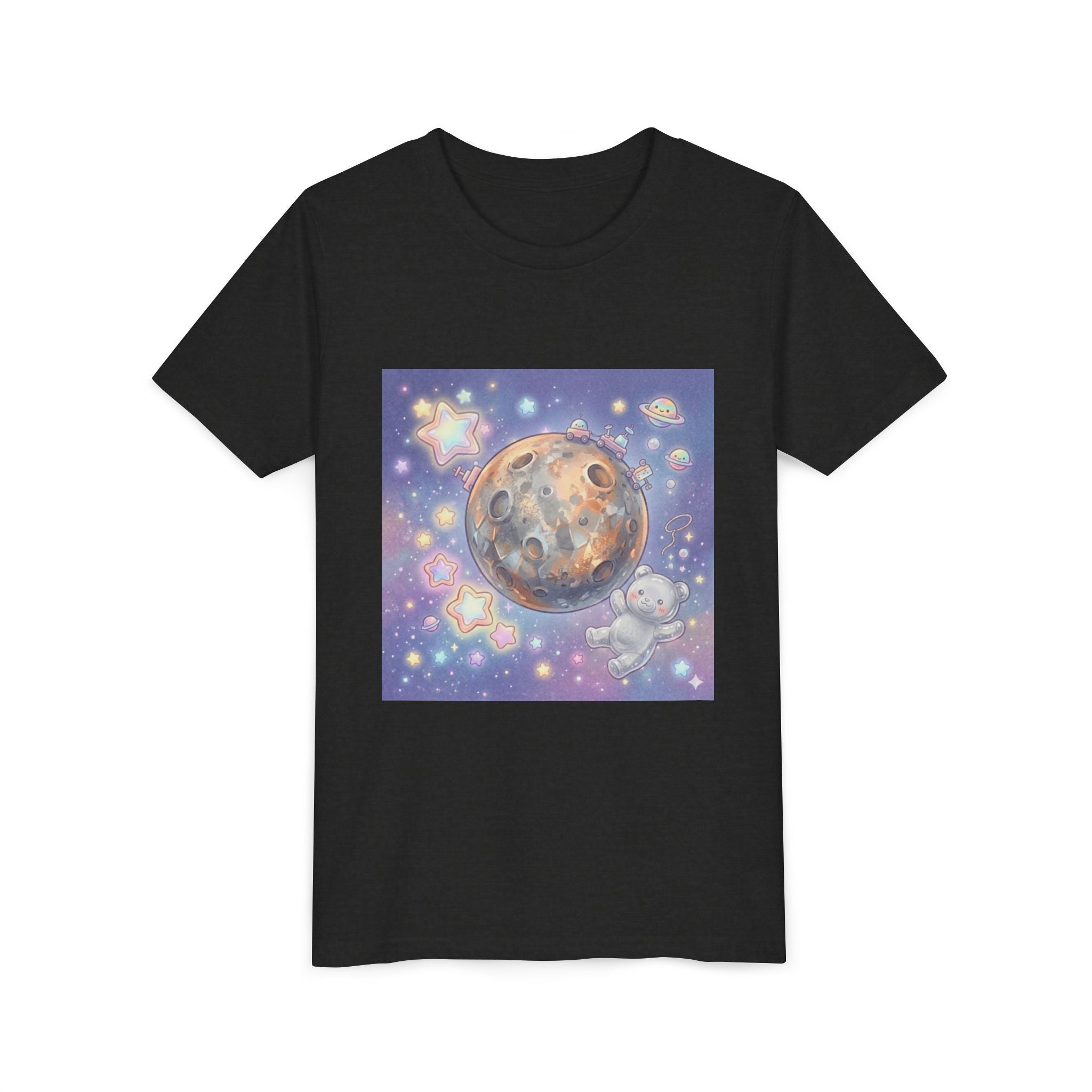 Lets Study Mercury, Silver Gooey Crystal Gummy Bear-Galaxy Graphic Youth Shirt