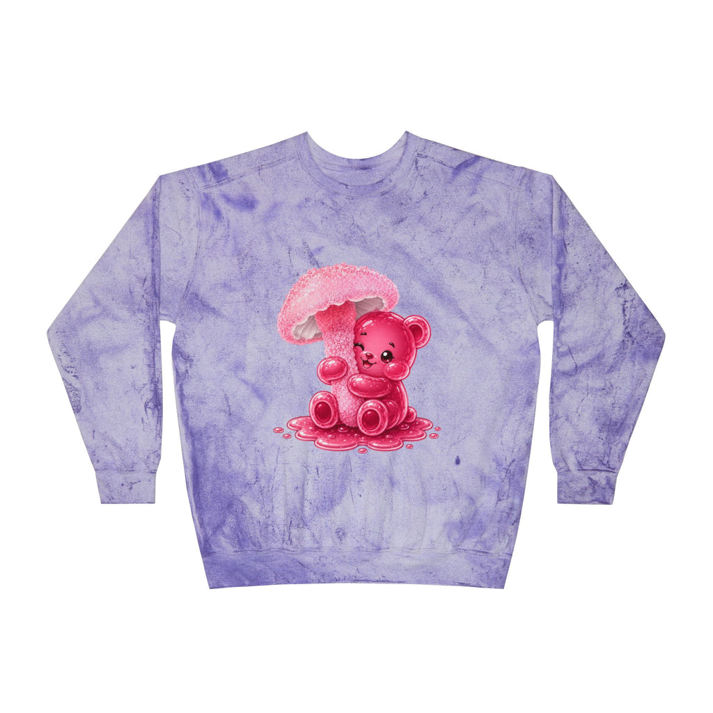 Ultra Pretty Pink Mushroom, Gooey Gummy Bear— Kawaii Graphic Sweatshirt