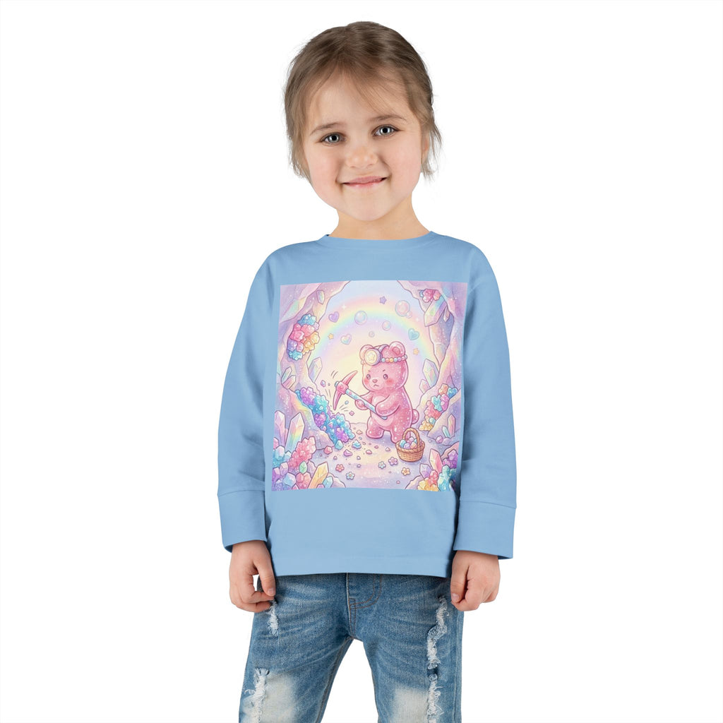 Rock Candy Minor, Pink Oozy Bear Gummy Friend- Graphic Long Sleeve Shirt