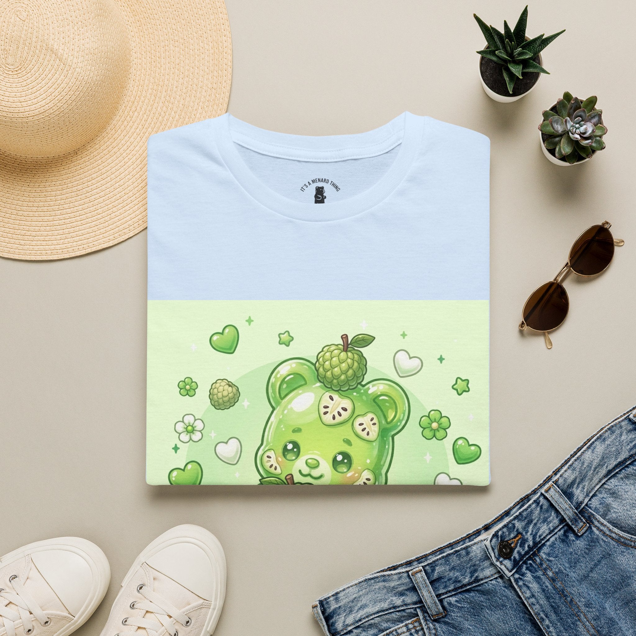 Yummy Ripe Sugar Apple, Exotic Oozy Gummy Bear- Kawaii Graphic Shirt