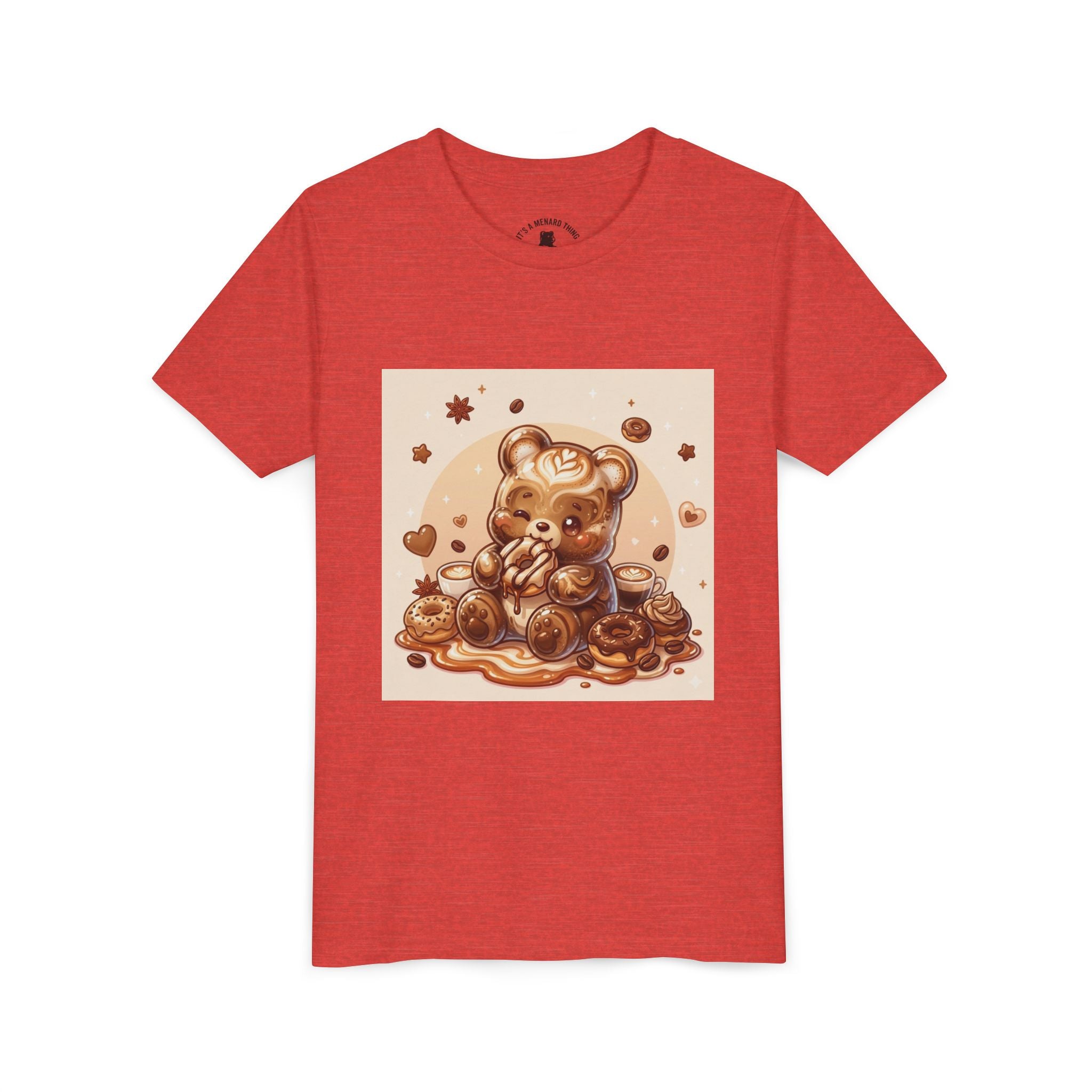 Coffee & Donuts Gooey Gummy Bear Graphic Kids Shirt