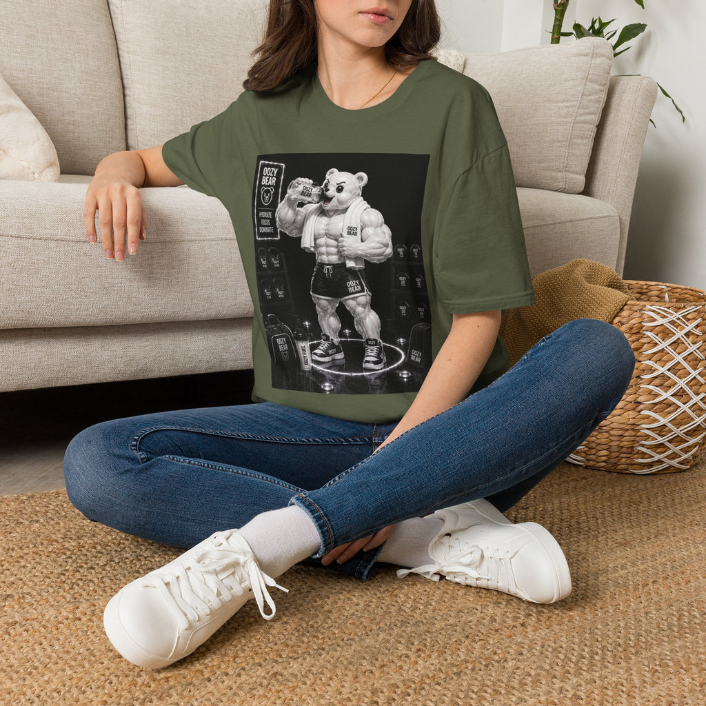Rehydration Time, Oozy Buff Bodybuilder Gummy Gym Addition- Adult Graphic Shirt