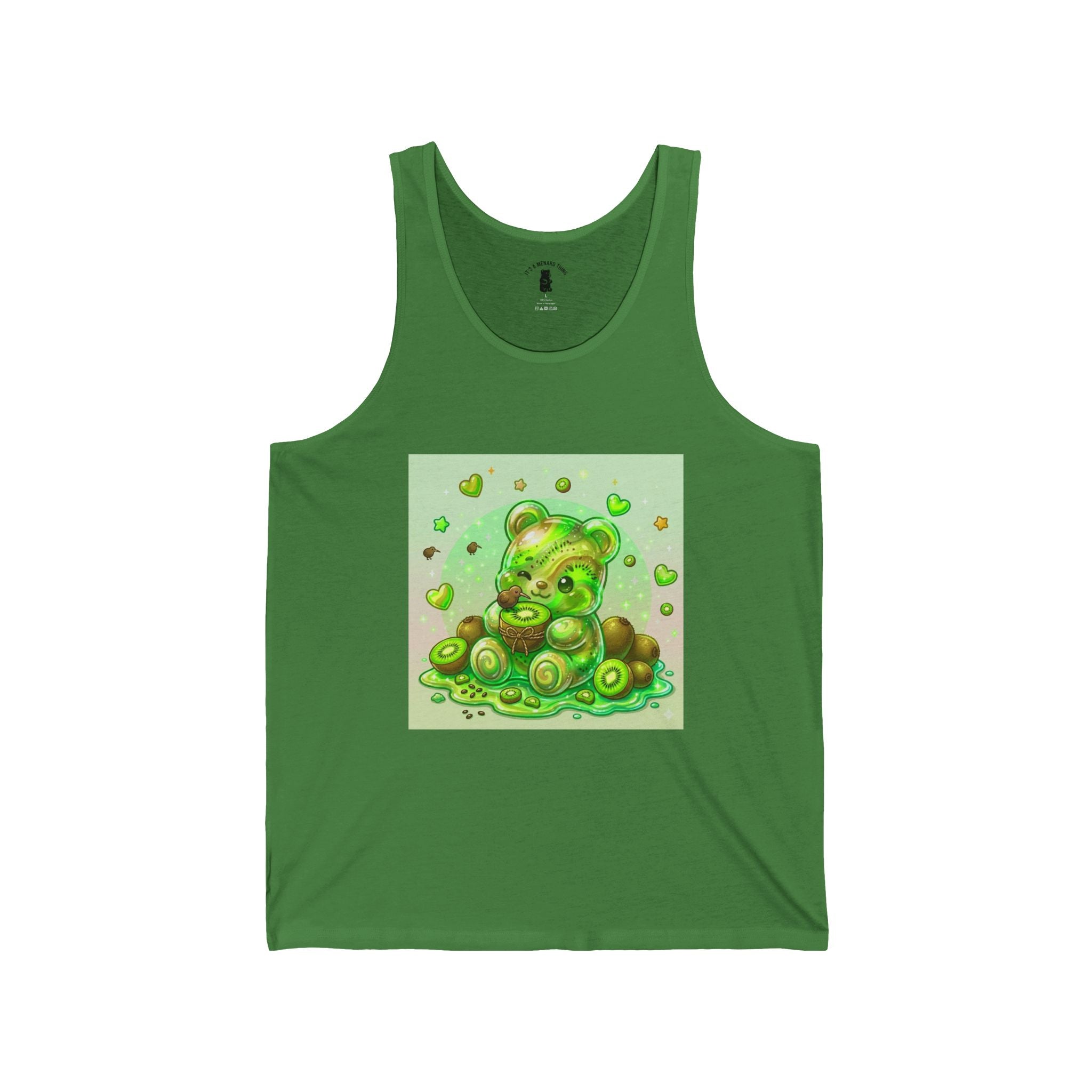 Ripe Juicey Kiwi, Green Gooey Gummy Bear — Kawaii Graphic Tank