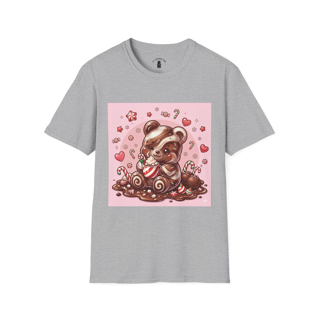 Cute Hot Chocolate and Peppermint stick Gooey Gummy Bear — Kawaii Graphic Tee