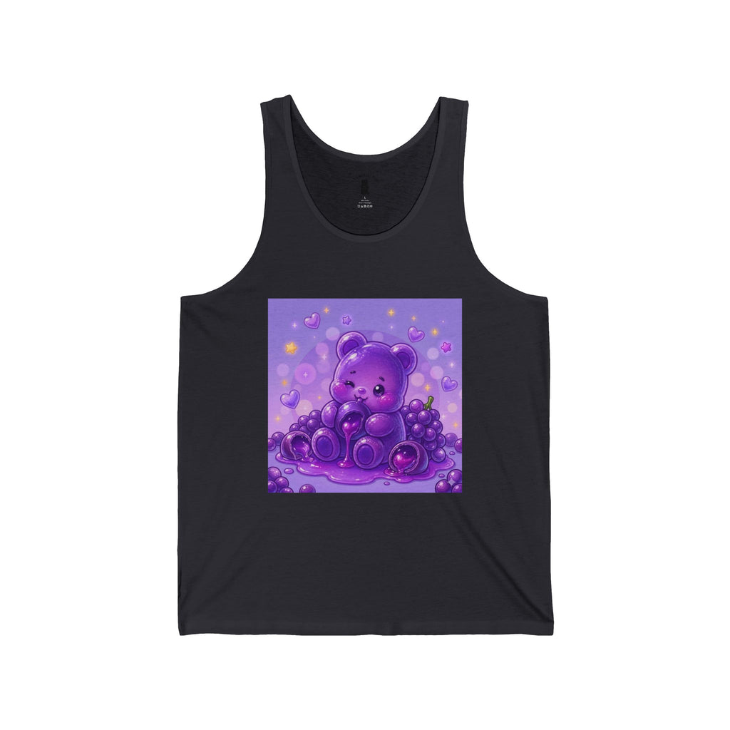 Gooey Grape Purple Gummy Bear -Kawaii Graphic Tank Top