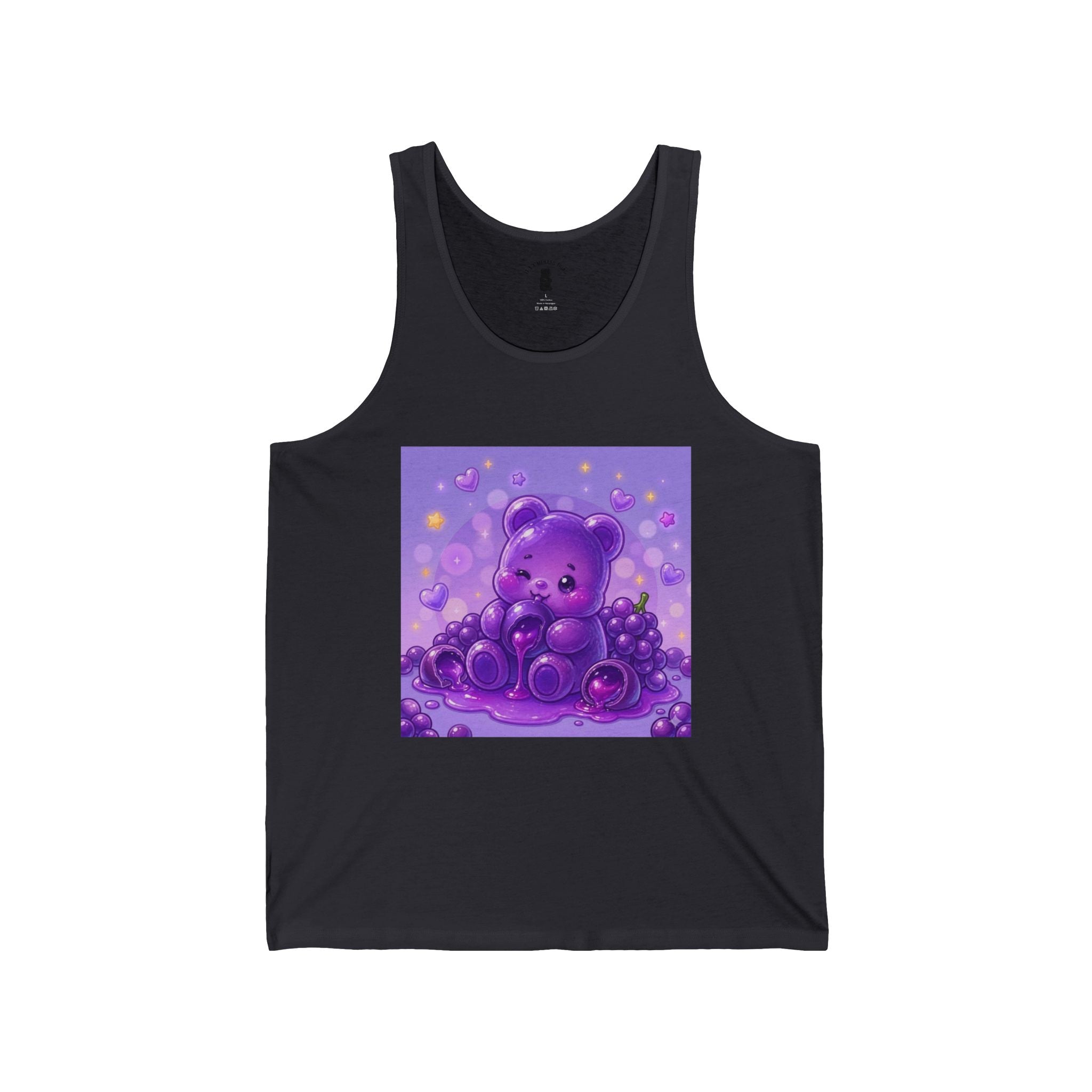 Gooey Grape Purple Gummy Bear -Kawaii Graphic Tank Top