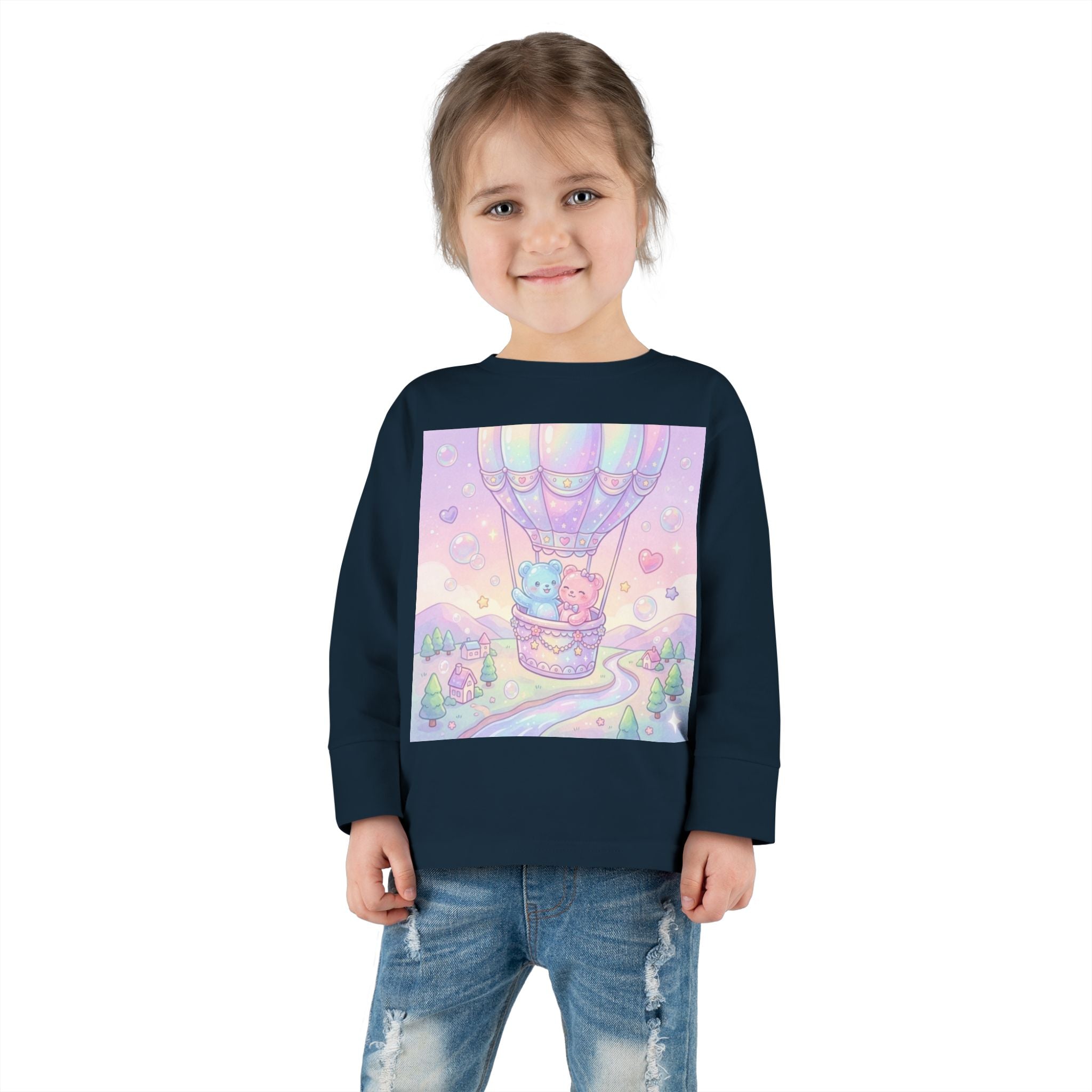 Hot Air Balloon Adventure, Oozy Bear Gummy Friends- Graphic Long Sleeve Shirt
