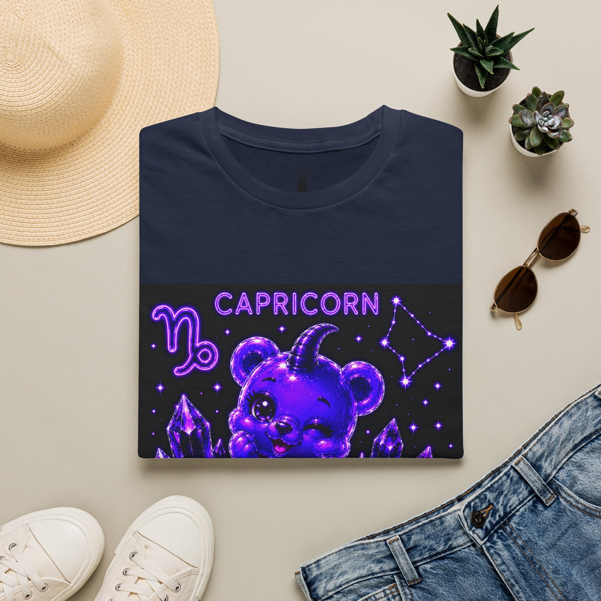 Capricorn Zodiac Constellation Oozy Bear Friend- Graphic Shirt