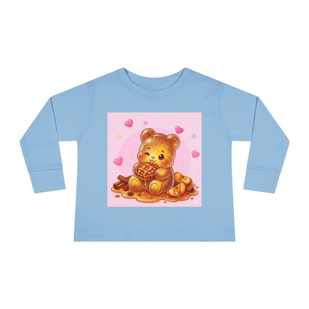 Cinnamon Sweet Fresh Apple Pie, Oozy Bear Gummy Friend- Kids Long Sleeve Shirt
