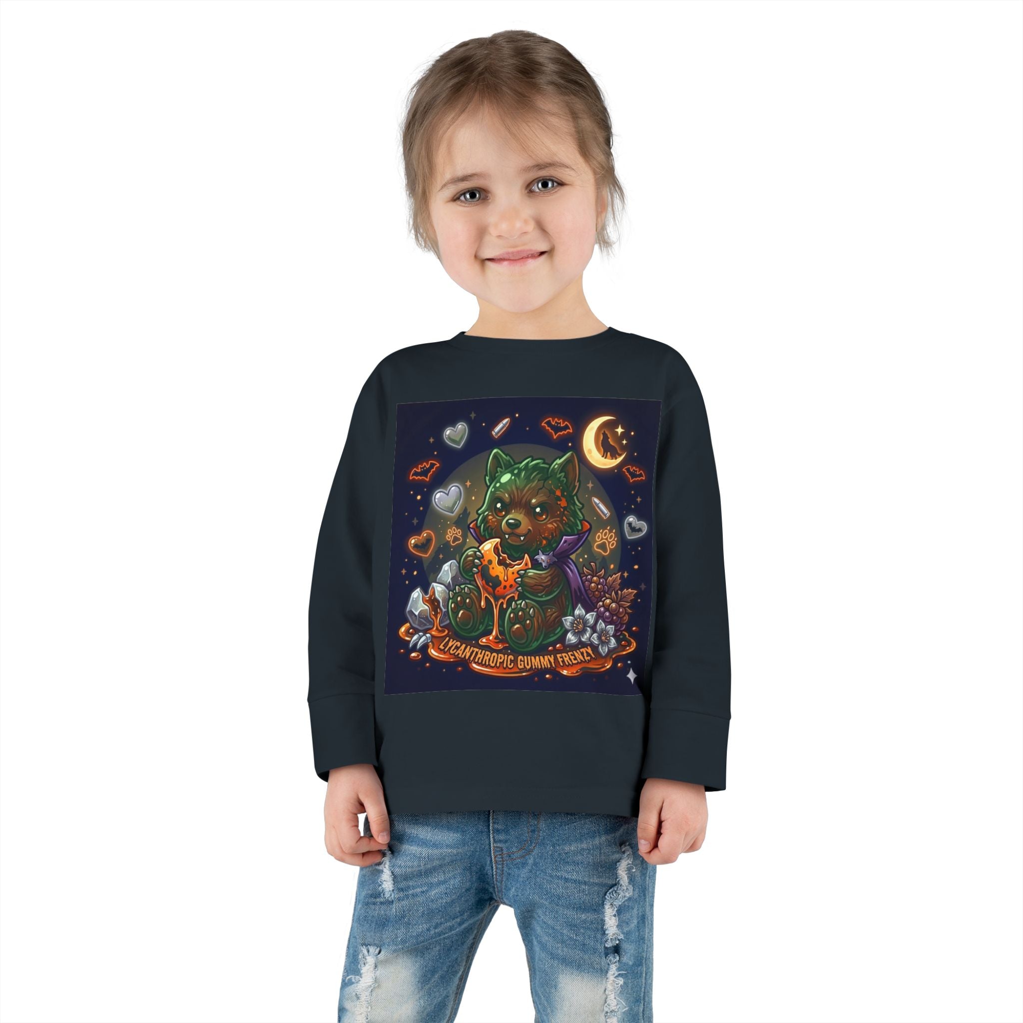 Werewolf Oozy Bear Gummy Halloween Special- Graphic Long Sleeve Shirt