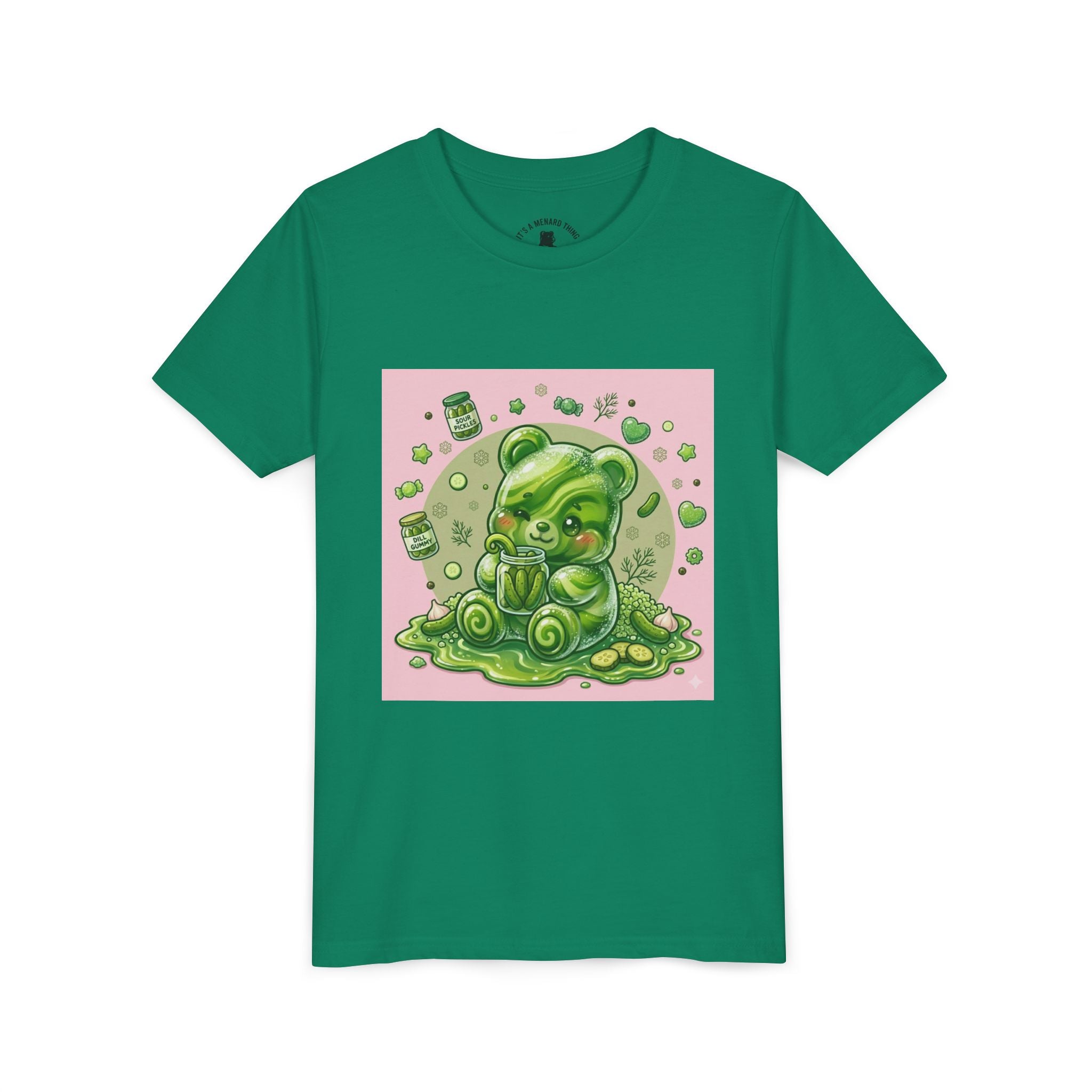 Tart Dilly Green Pickle Gooey Gummy- Graphic Youth T-Shirt