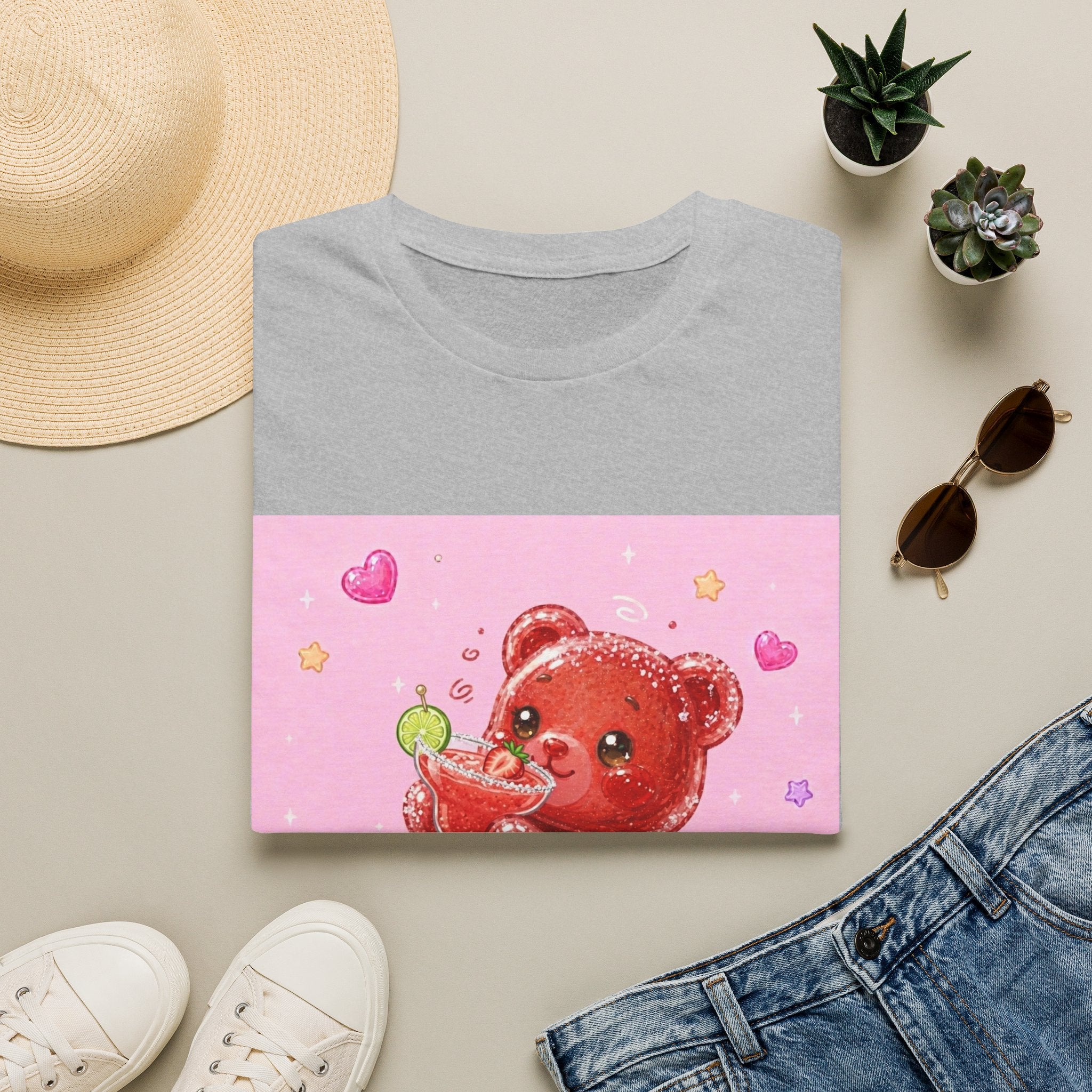 Yummy Strawberry Daiquiri, Red Oozy Boozy Gummy Drinking Pal- Graphic Shirt