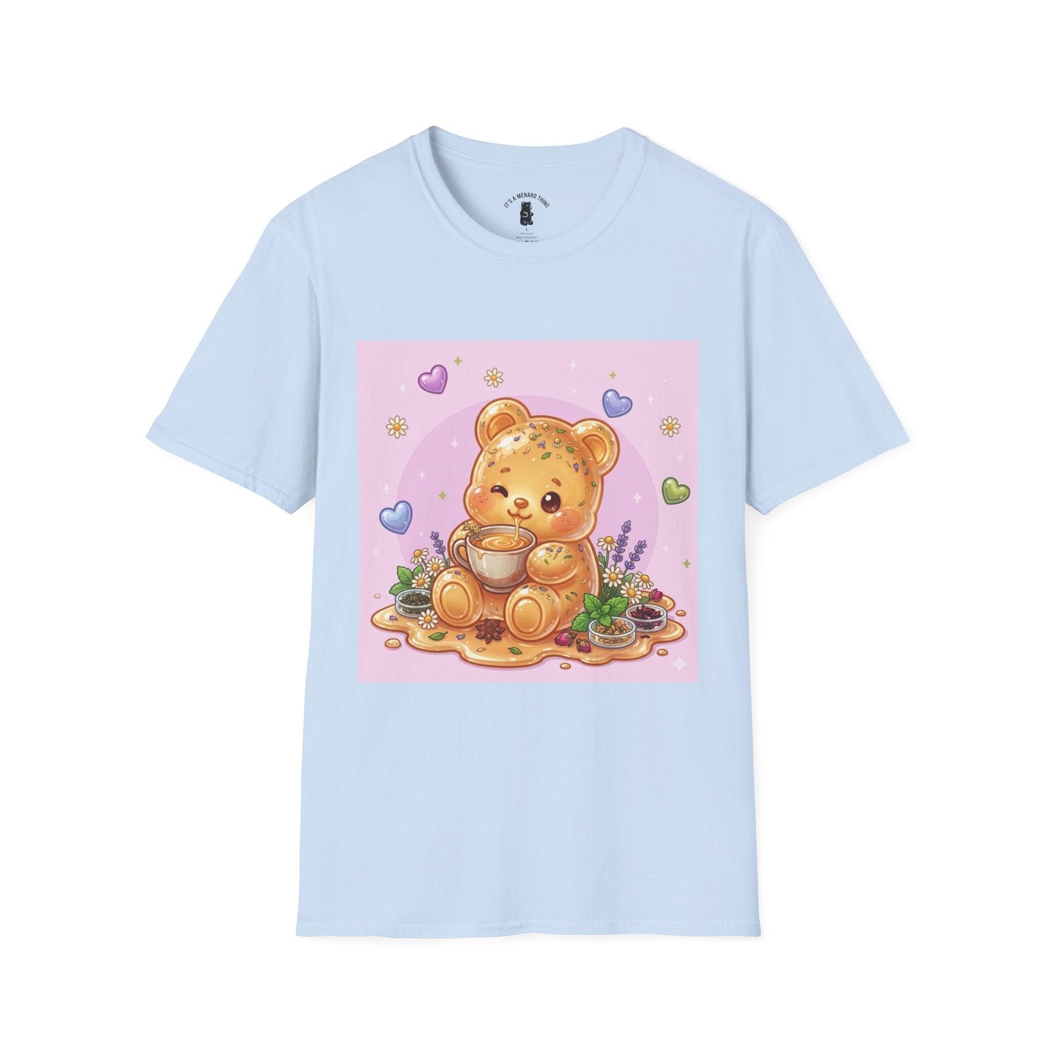 Cute Honey Herbal Tea Gooey Gummy Bear — Kawaii Graphic T-Shirt