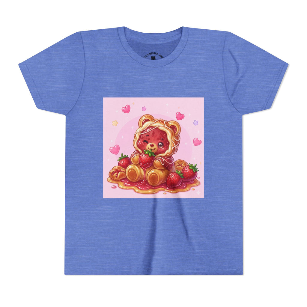 Strawberry Danish Gooey Gummy Bear Graphic Kids T‑Shirt