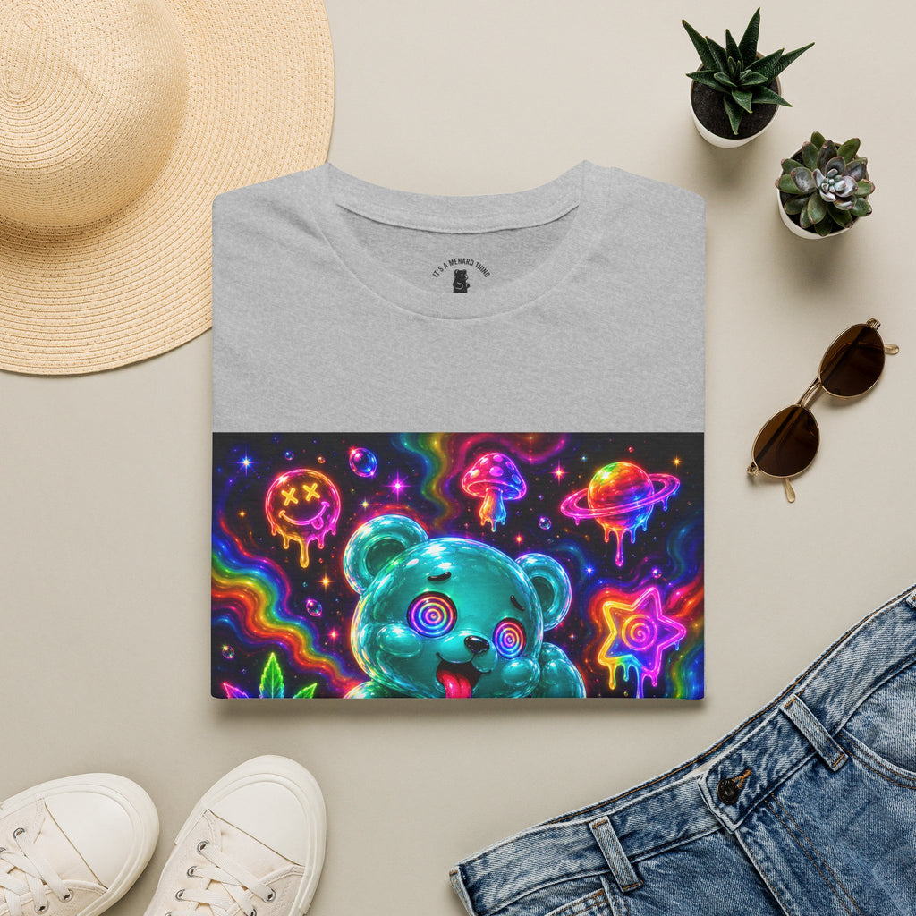 Psychedelic Neon Special Addition Oozy Bear Gummy Friend— Graphic Shirt (Adult Only)