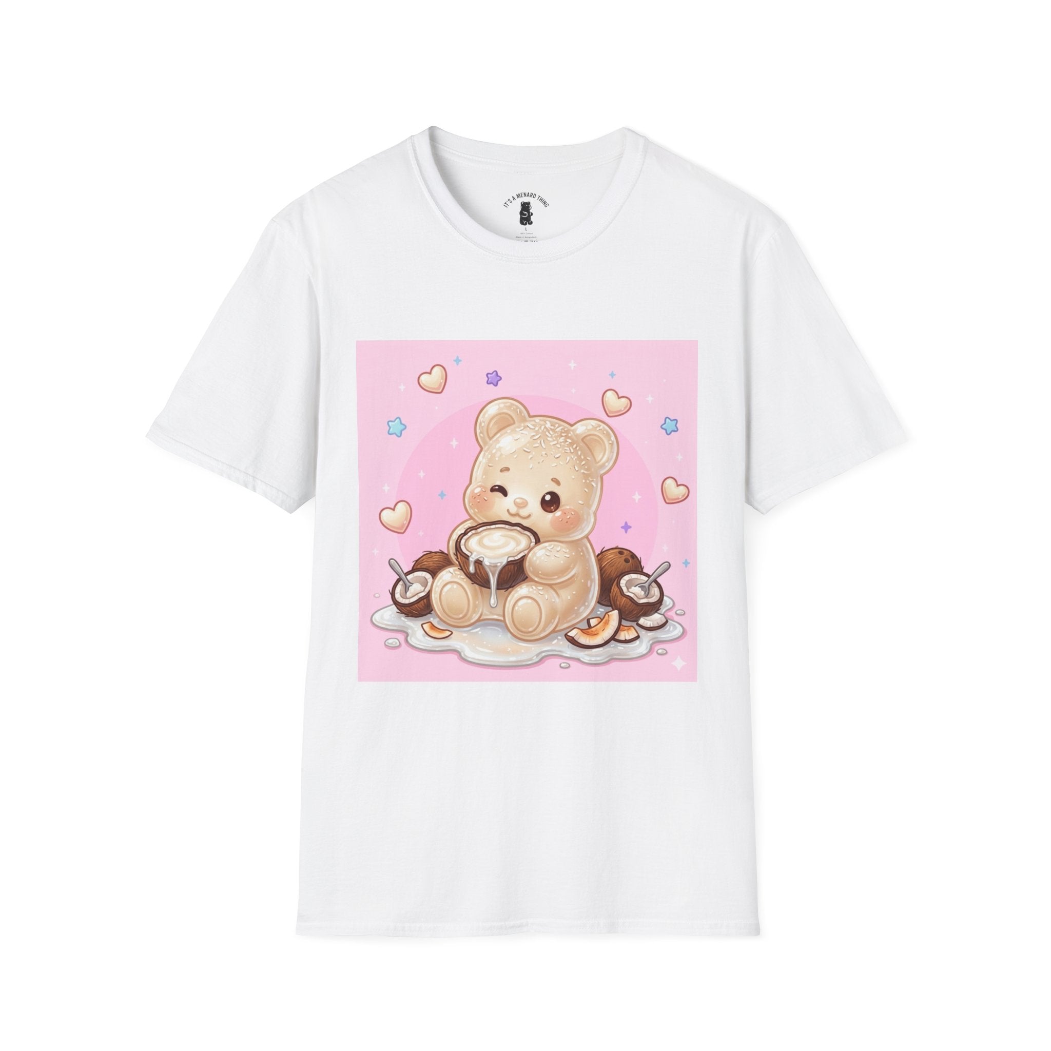 Coconut Milk Gooey Gummy Bear T-Shirt — Kawaii Dessert Graphic Tee