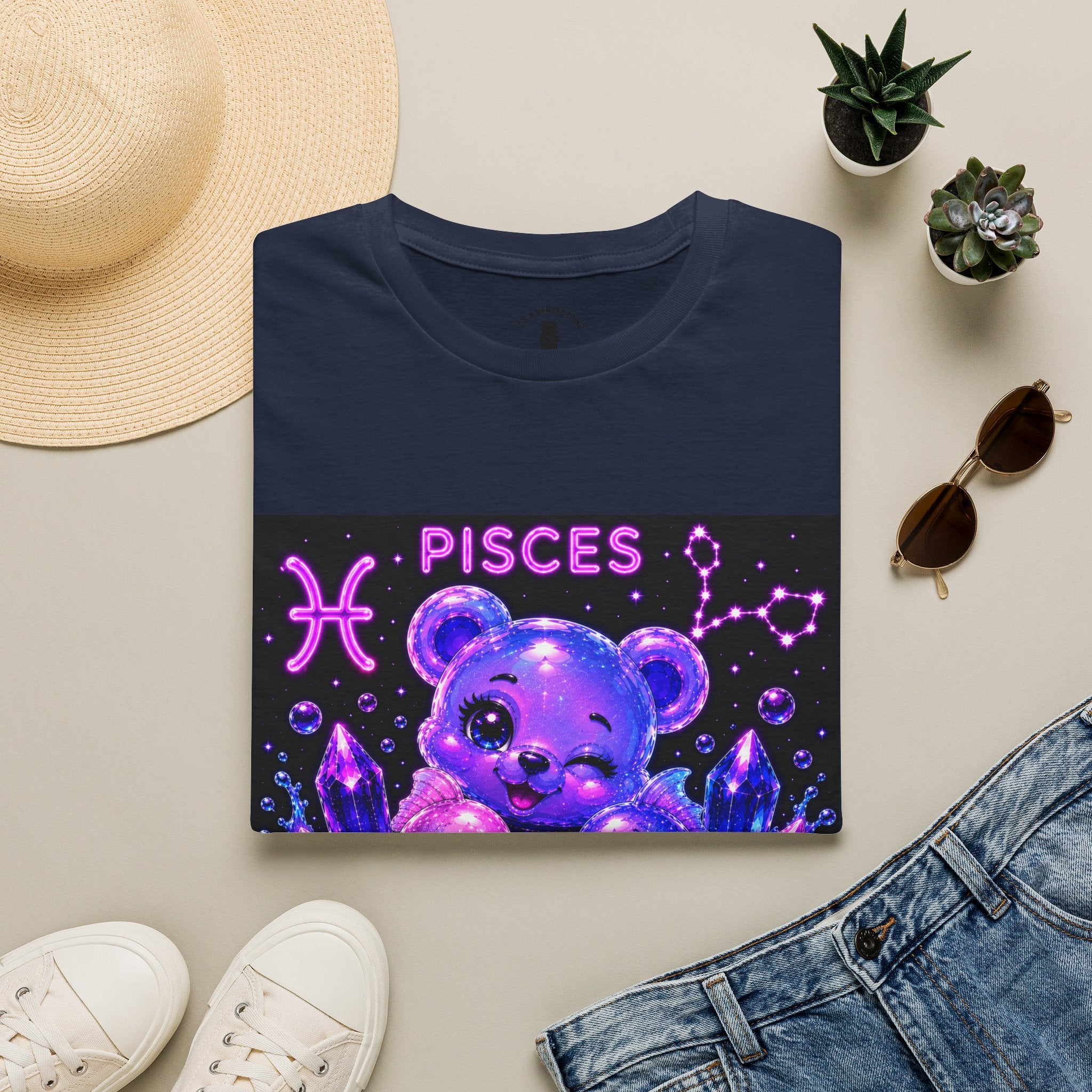 Pisces Zodiac Astrology Oozy Bear Friend Special Addition- Graphic Shirt