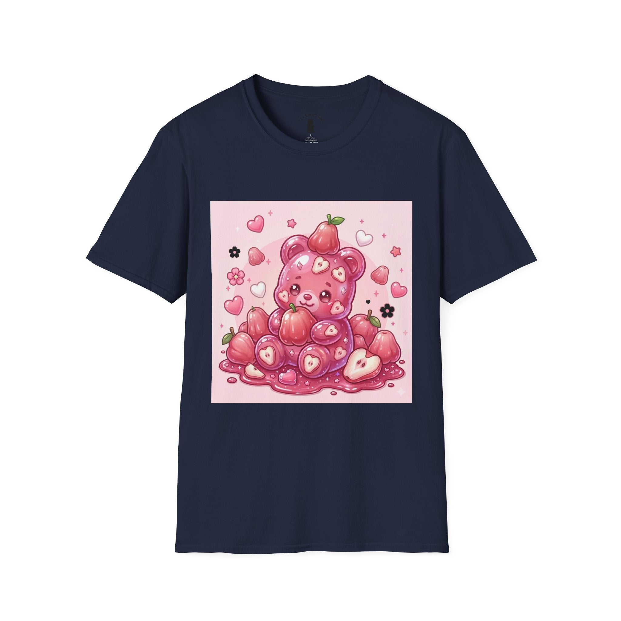 Beautiful Pink Rose Bell Apple, Exotic Oozy Gummy Bear — Cute Graphic Shirt