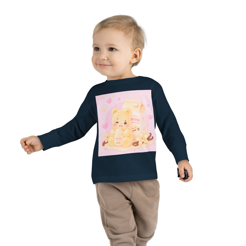 Vanilla Milkshake Oozy Bear Friend- Graphic Long Sleeve Shirt