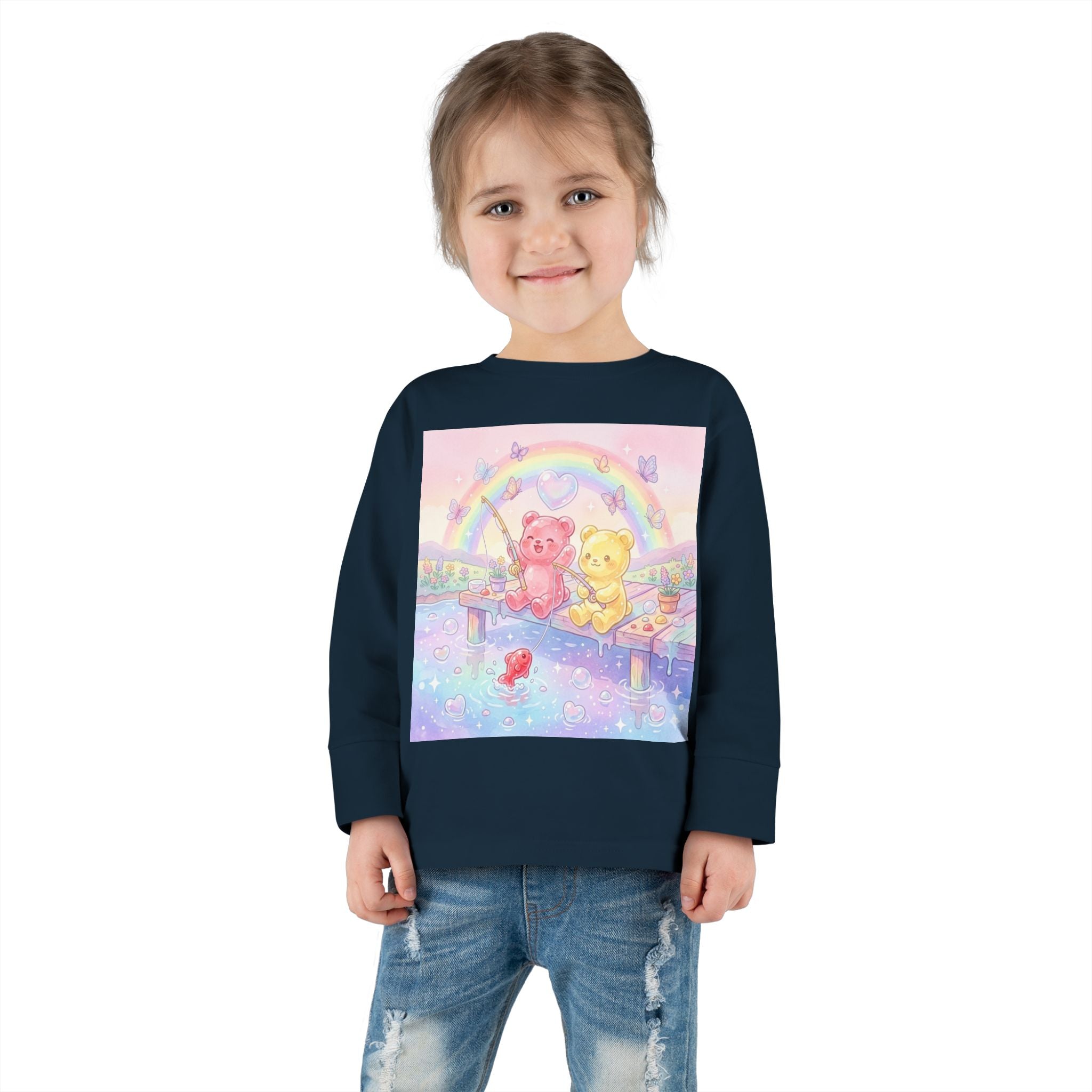 Going Fishing, Oozy Bear Duo Friends- Graphic Long Sleeve Shirt