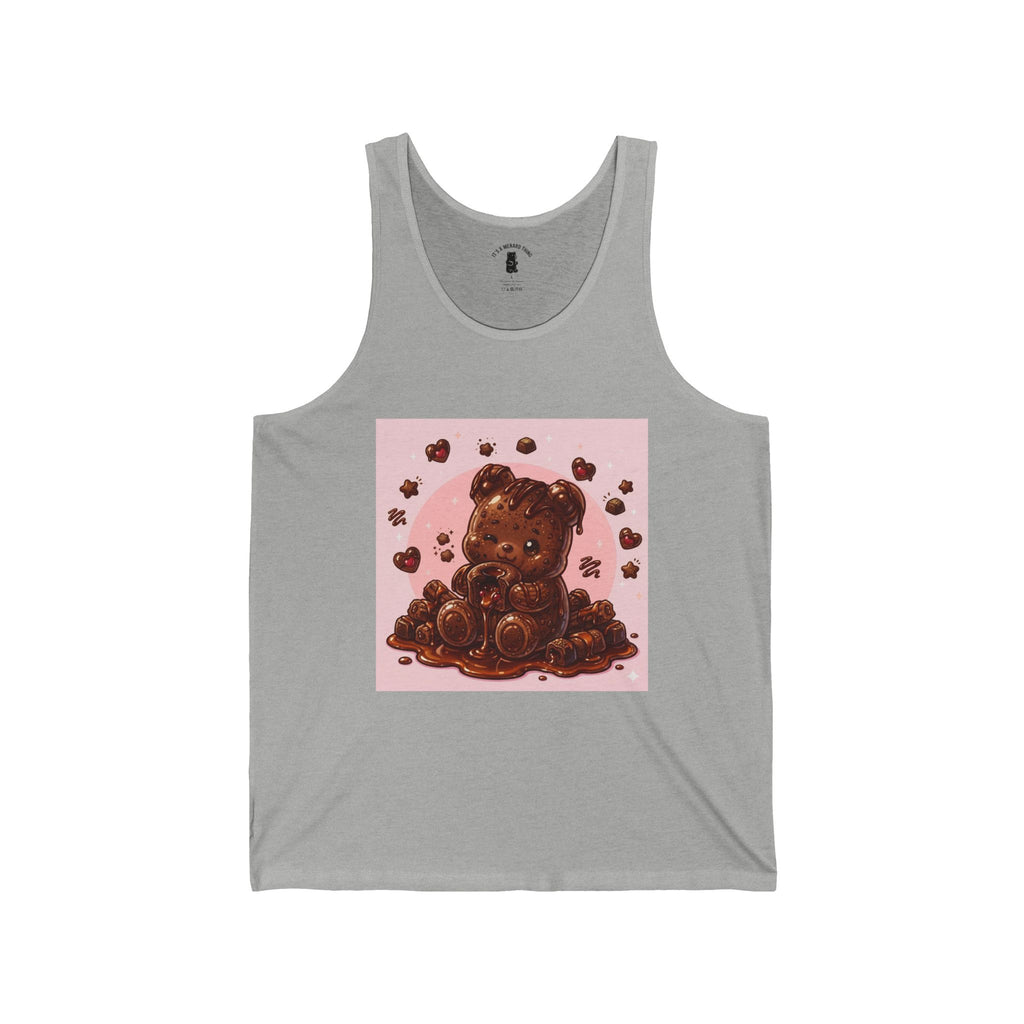 Chocolate Molten Lava Cake Surprise, Fudge Gooey Gummy Bear — Cute Graphic Tank Top