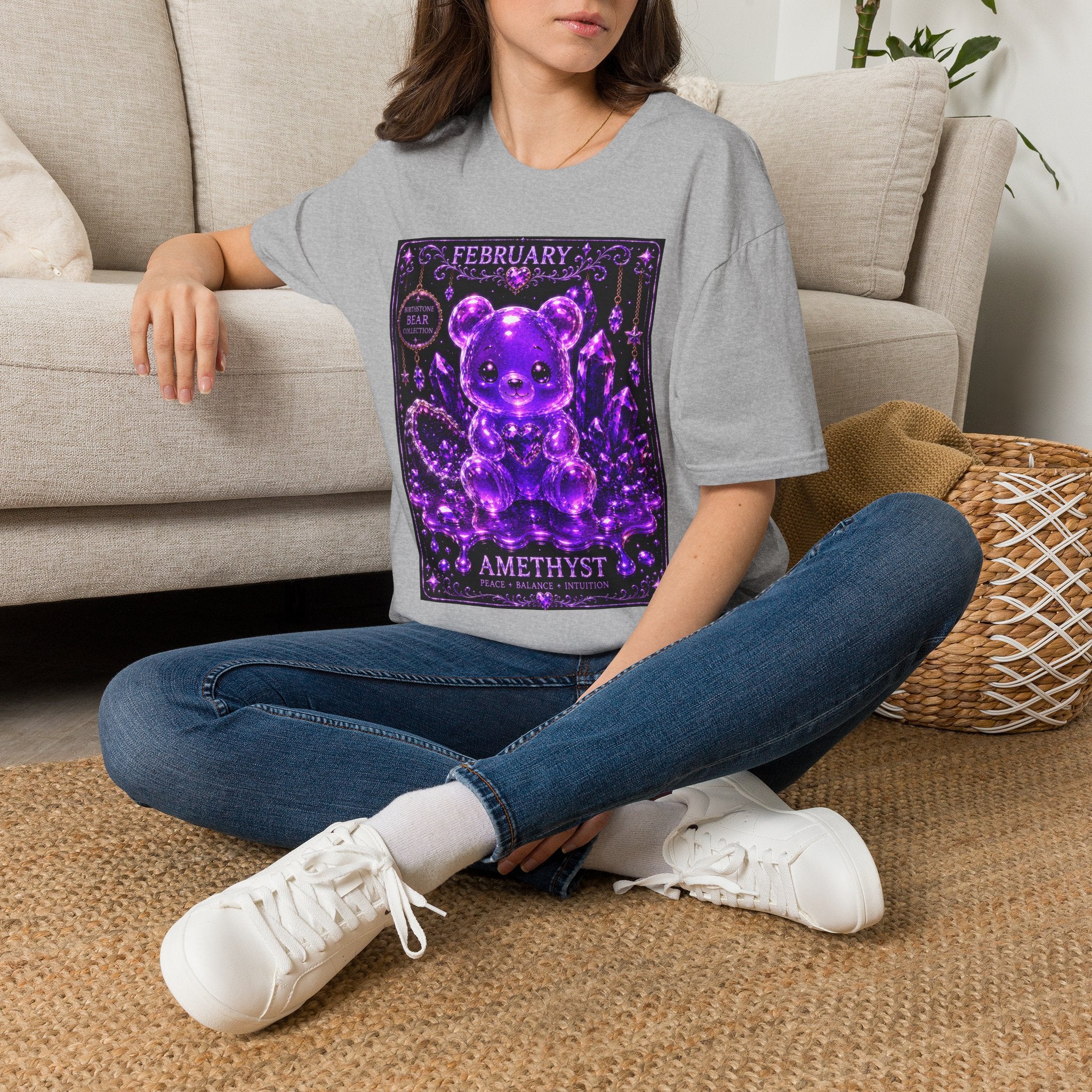February, Amethyst Birthstone Oozy Bear Friend Special Addition- Graphic