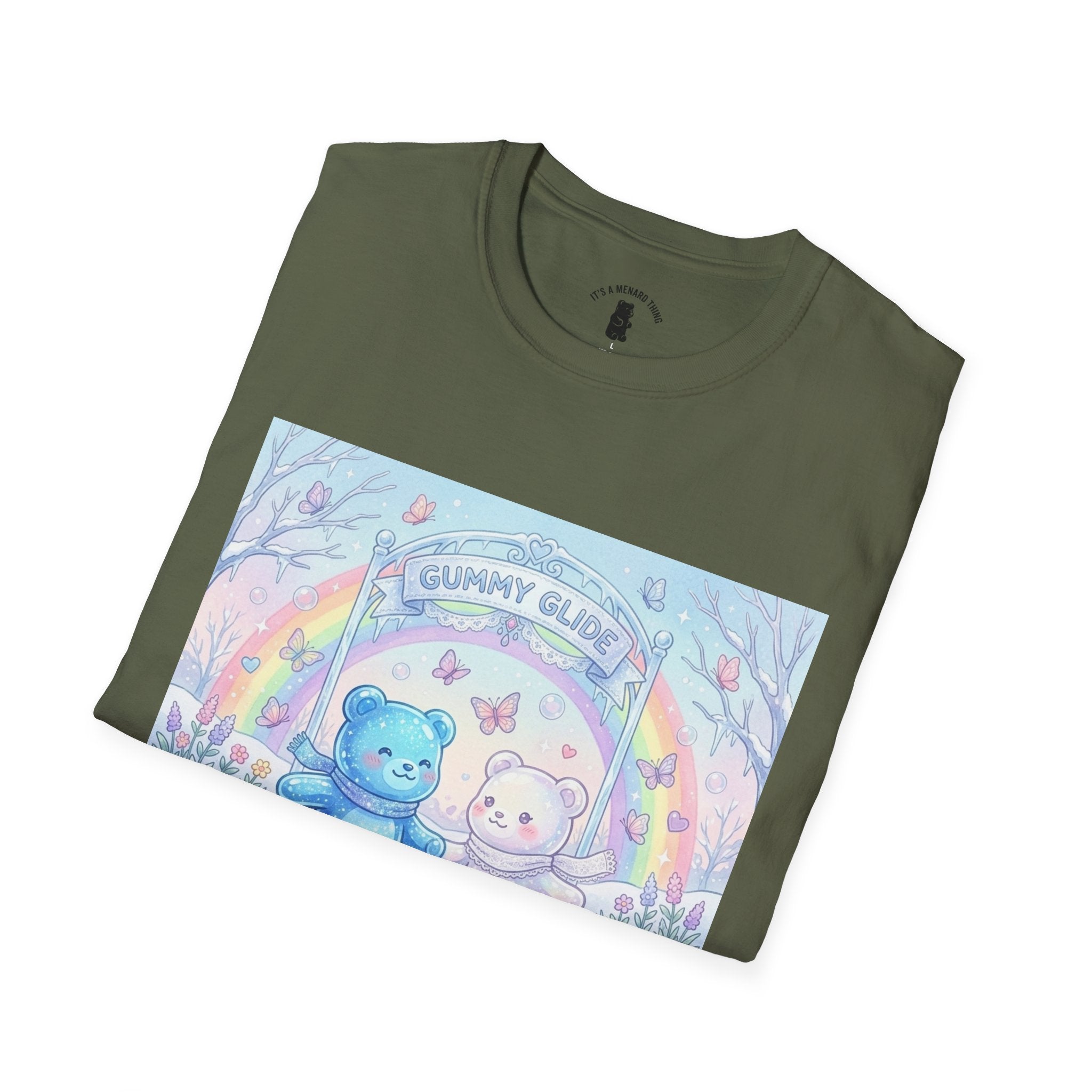 Ice Skating Romantic Adventure, Dou Gooey Gummy Bears— Kawaii Graphic T-Shirt