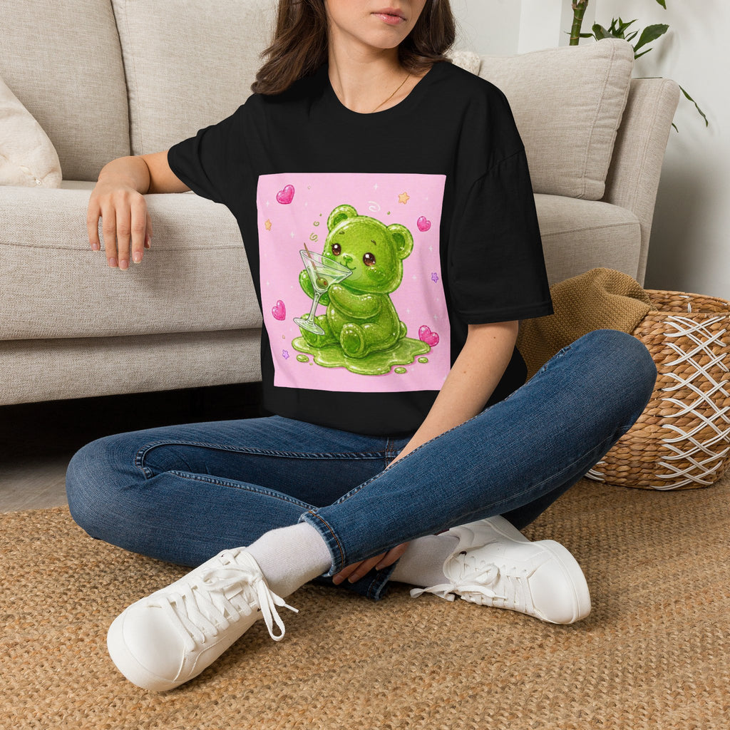 Yummy Martini, Green Oozy Boozy Gummy Drinking Pal- Kawaii Graphic Shirt