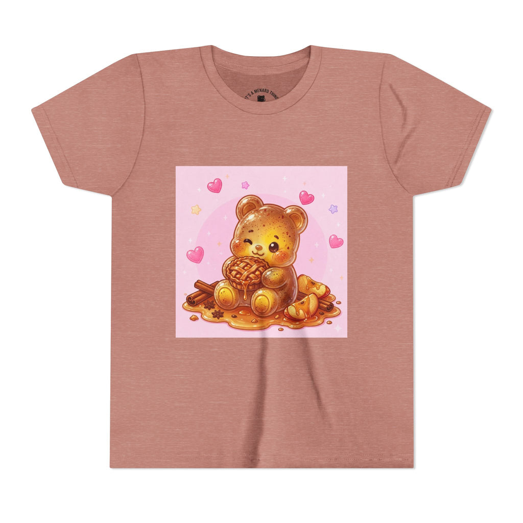 Warm Apple Cinnamon Pie Gooey Gummy Bear Hearts Youth Tee