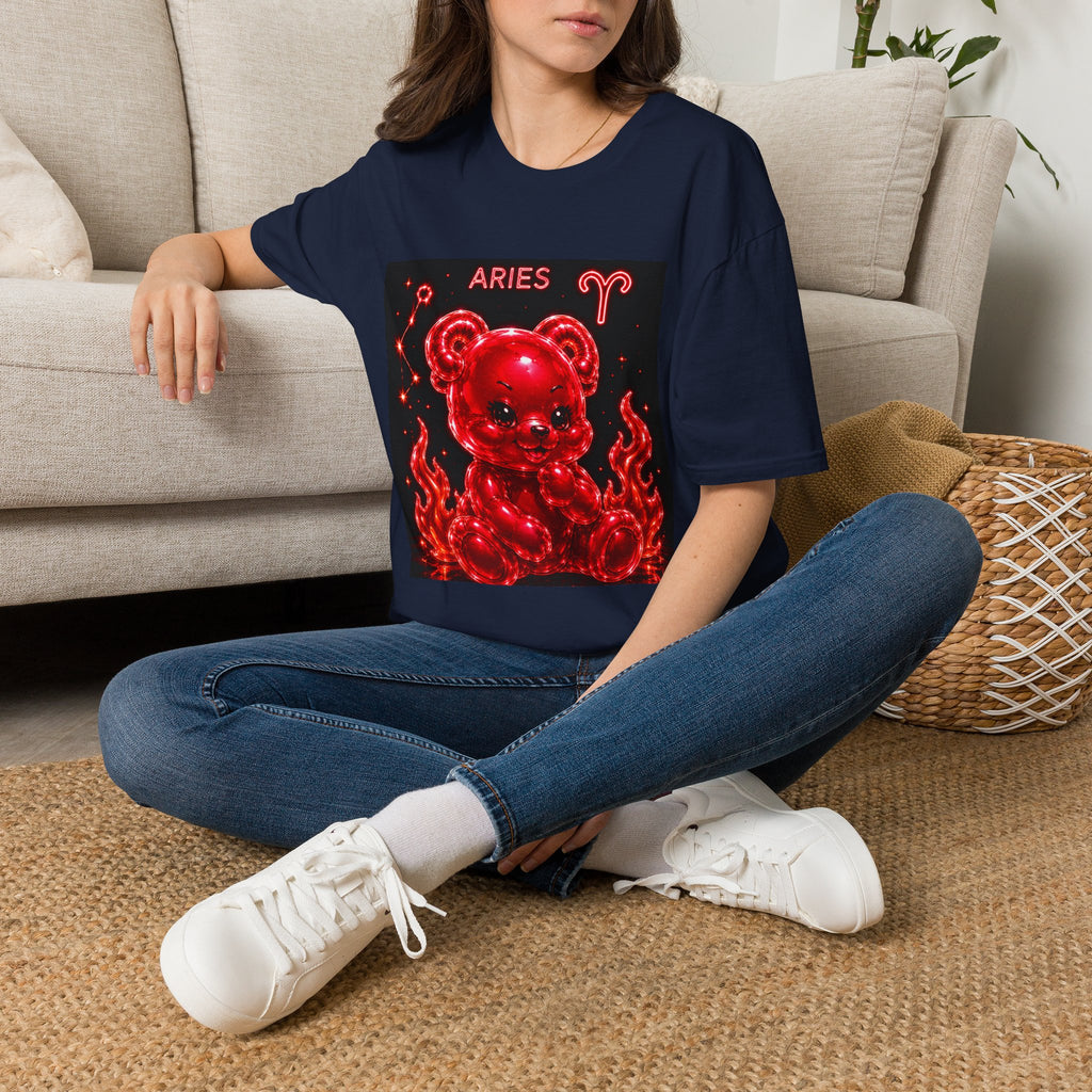Aries Zodiac Oozy Bear Friend Astrology Special Addition- Graphic Shirt
