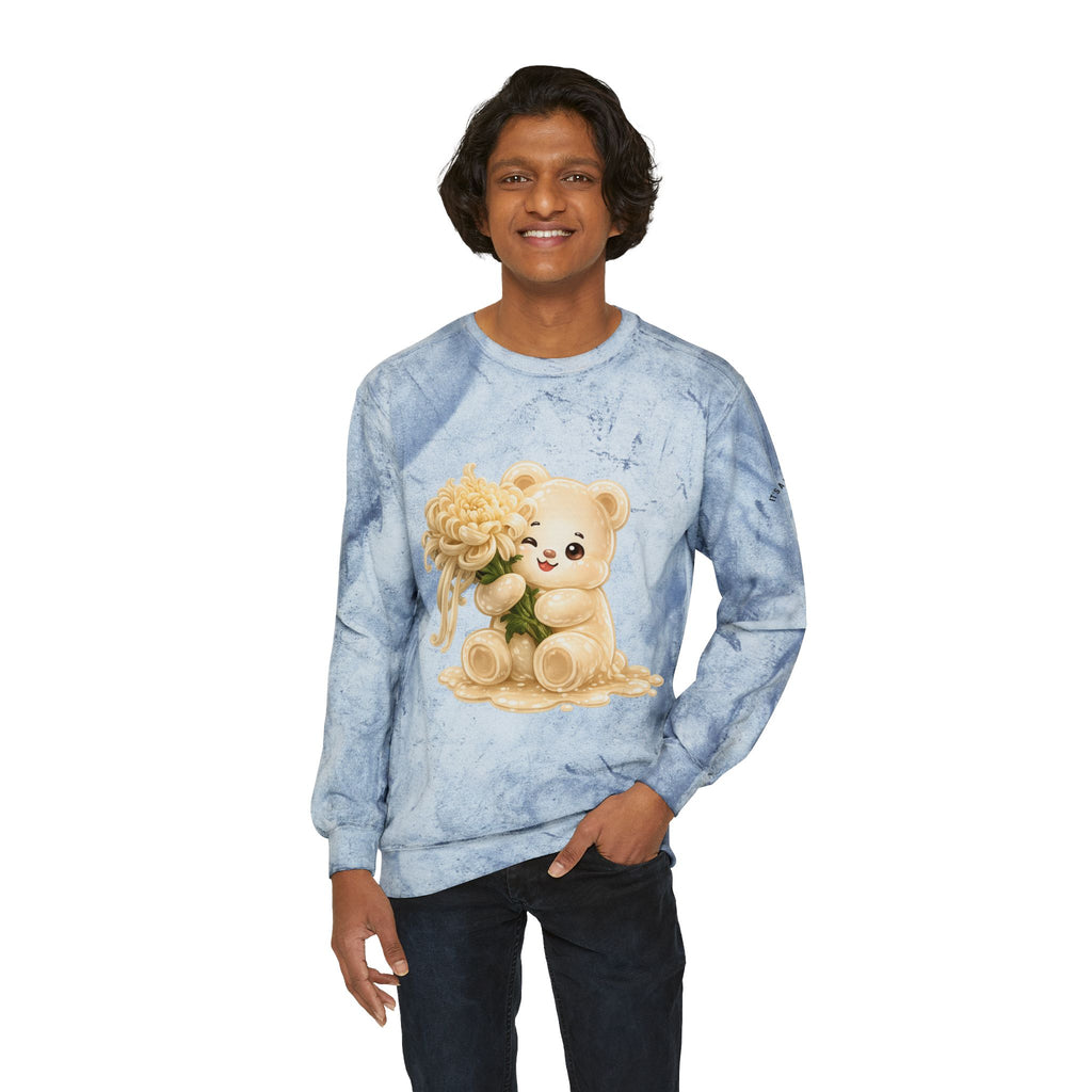 Cream Dream Chrysanthemum Blood, White Oozy Bear Gummies- Graphic Tie-Dye