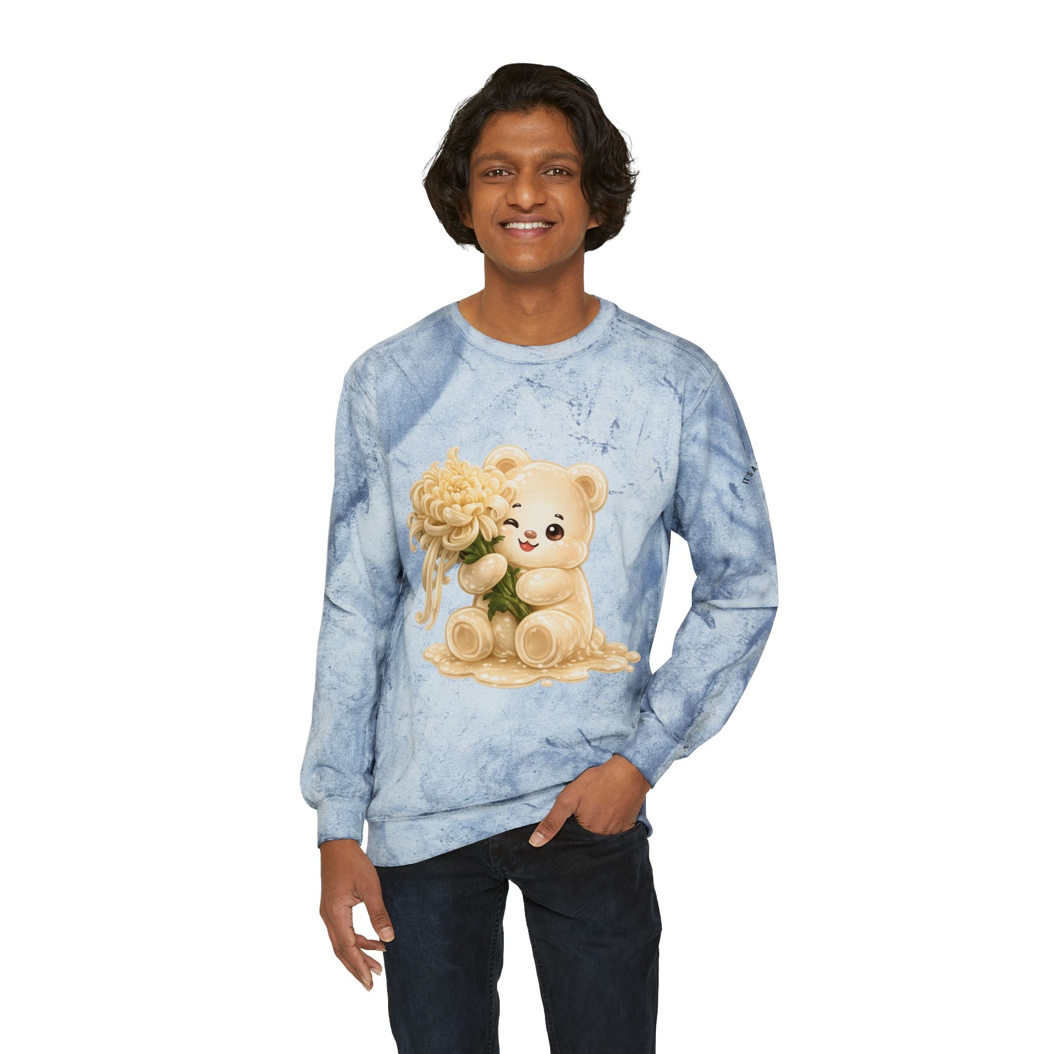 Cream Dream Chrysanthemum Blood, White Oozy Bear Gummies- Graphic Tie-Dye