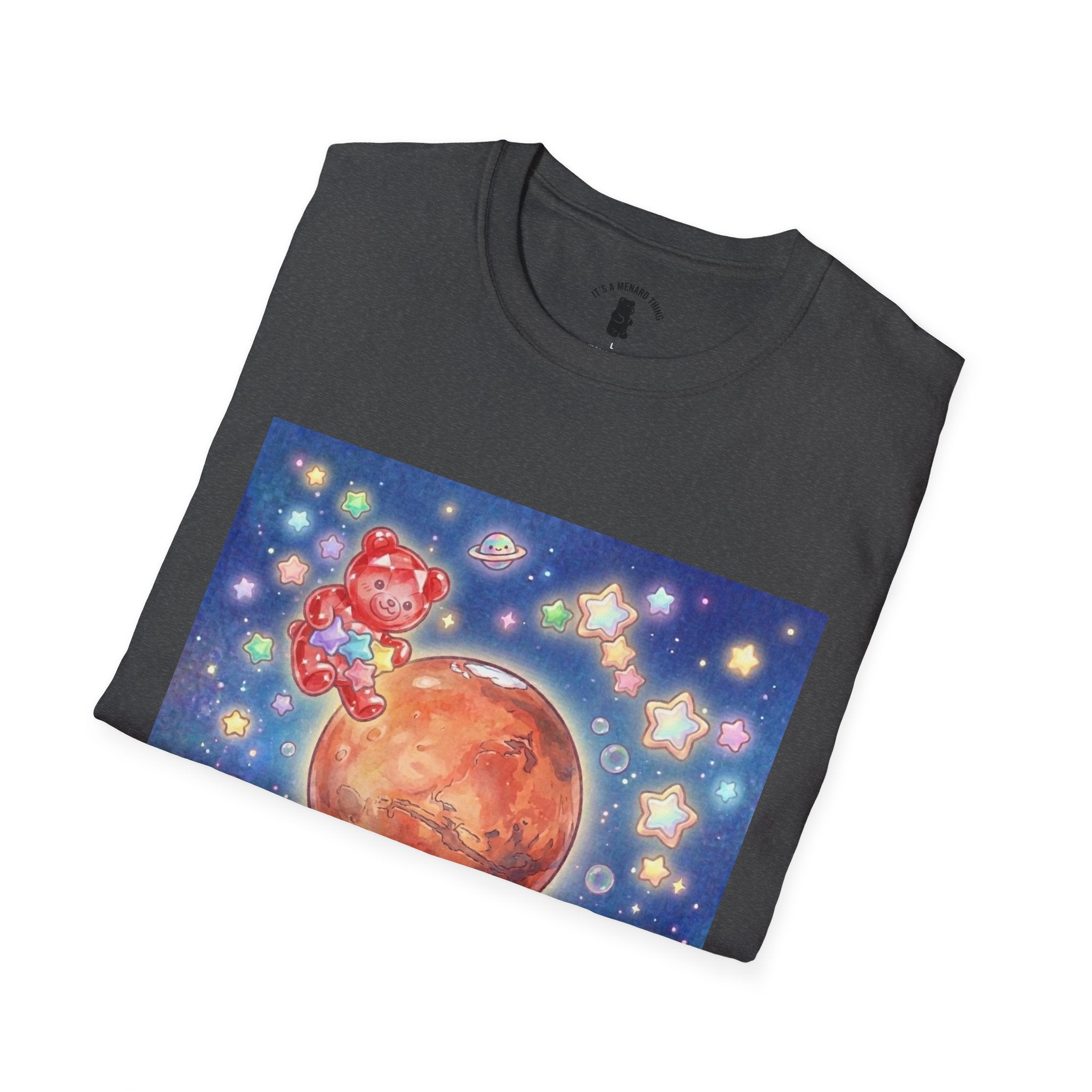 Think of Mars, Red Crystal Gooey Gummy Bear — Space Graphic T-Shirt