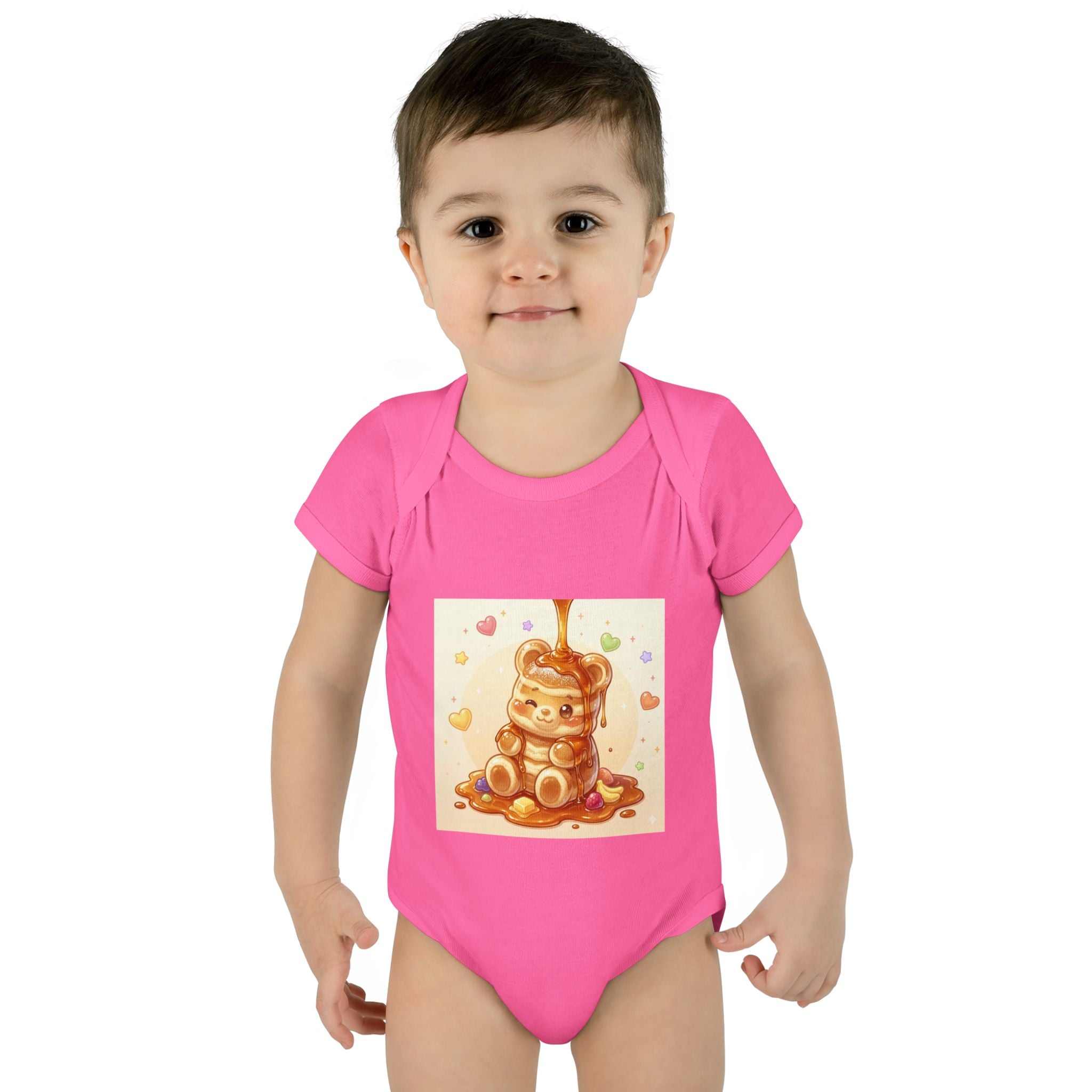Fluffy Gooey Pancake Gummy Bear Baby Bodysuit — Cute Gummy bear Infant Onesie