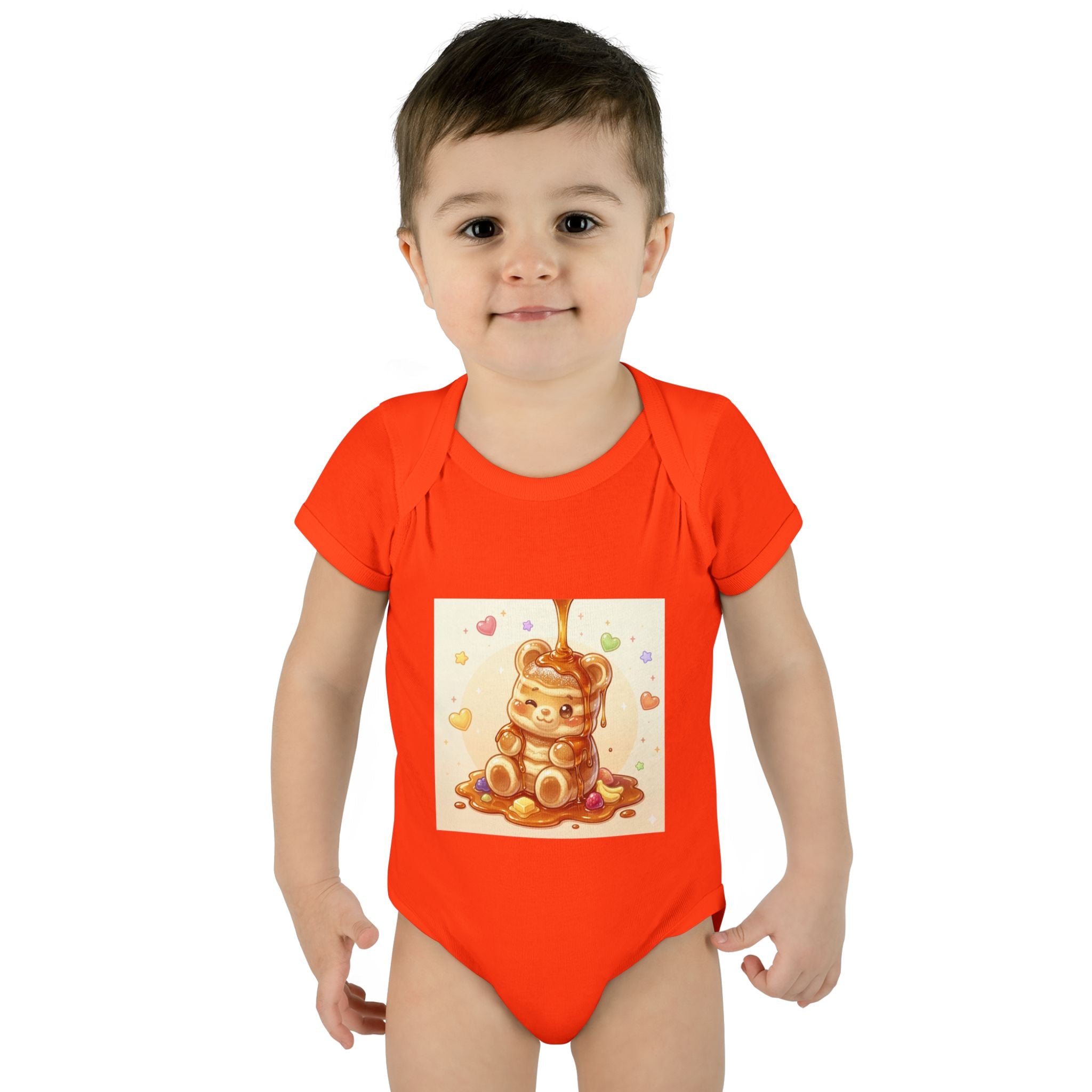 Fluffy Gooey Pancake Gummy Bear Baby Bodysuit — Cute Gummy bear Infant Onesie