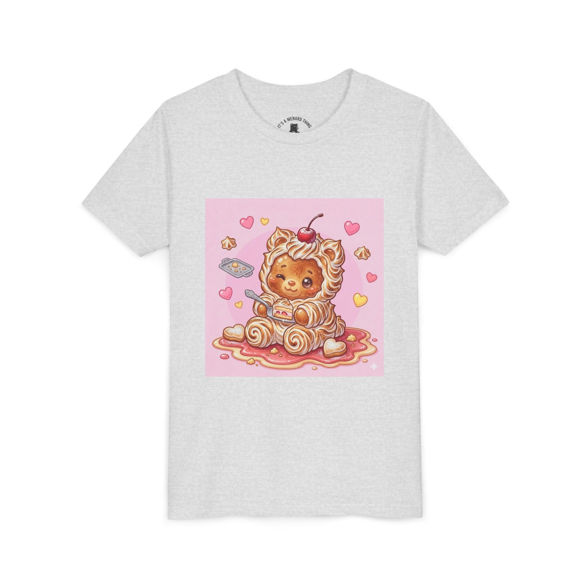 Kawaii Baked Alaska Dessert Gooey Gummy Bear- Kids Tee