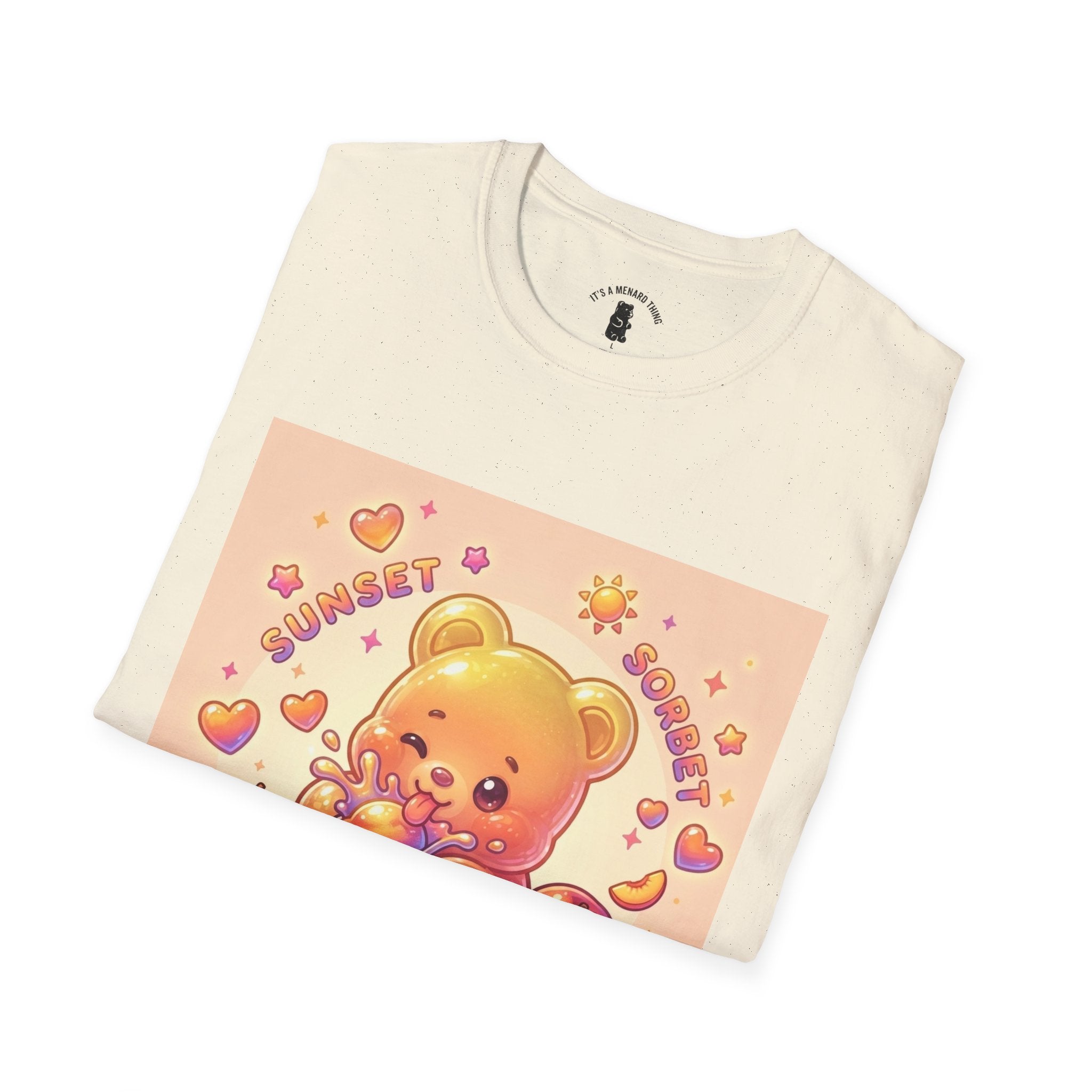 Cute Sunny Sunrise Sorbet Gooey Gummy Bear T-Shirt — Kawaii Graphic Tee