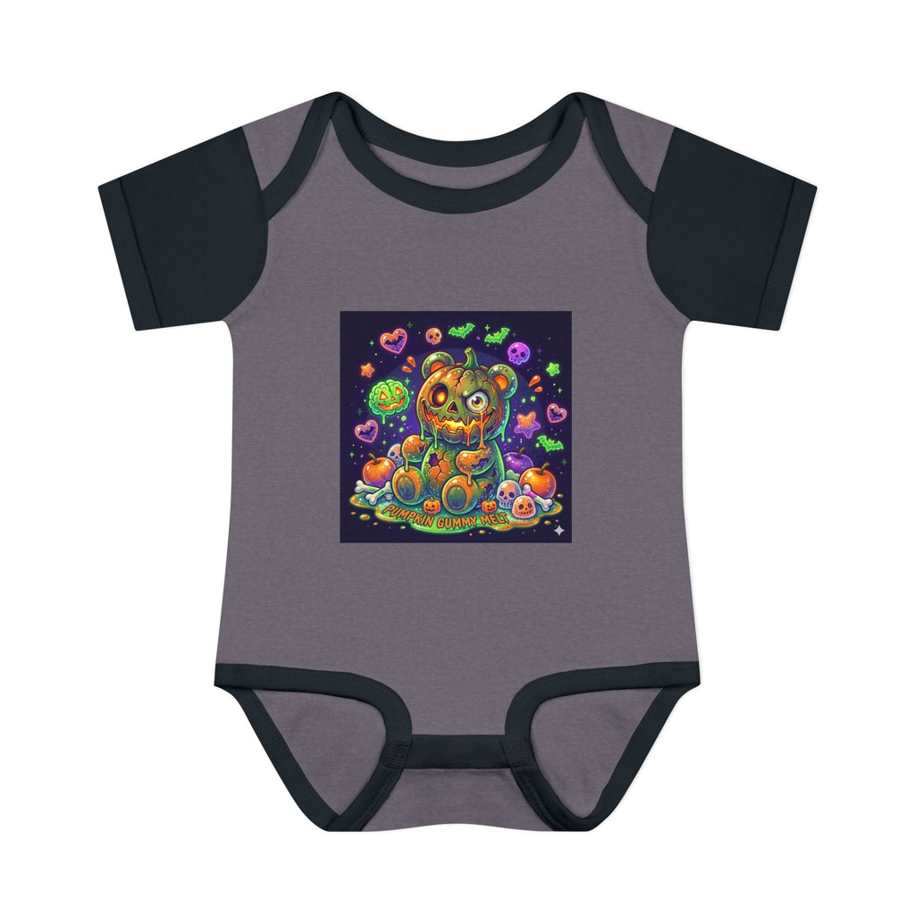 Halloween Pumpkin Head Gooey Gummy Bear - Infant Onesie